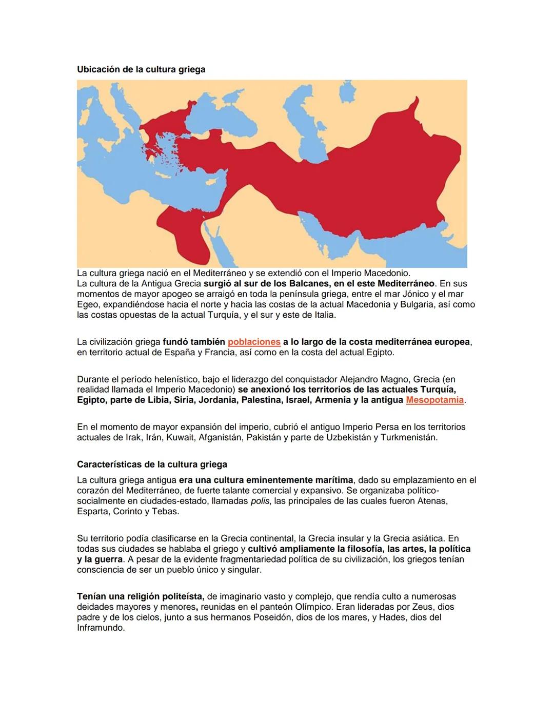 # Historia de la Cultura Griega
Antes del inicio de la cultura griega, existía la civilización micénica surgida al sur de los Balcanes al
t
