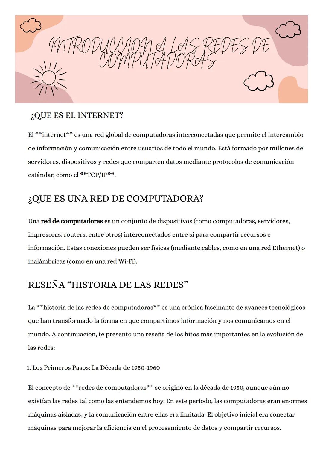 # INTRODUCCION A LAS REDES DE
COMPUTADORAS
¿QUE ES EL INTERNET?
El **internet** es una red global de computadoras interconectadas que perm