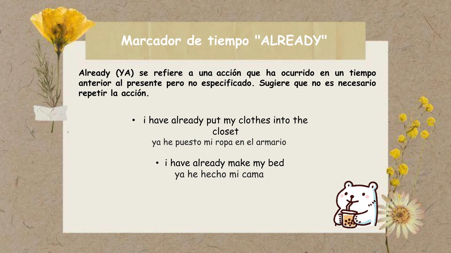 Present
Perfect CONCEPTO
El present perfect, también conocido como
presente perfecto en español, es uno de los
tiempos verbales del present