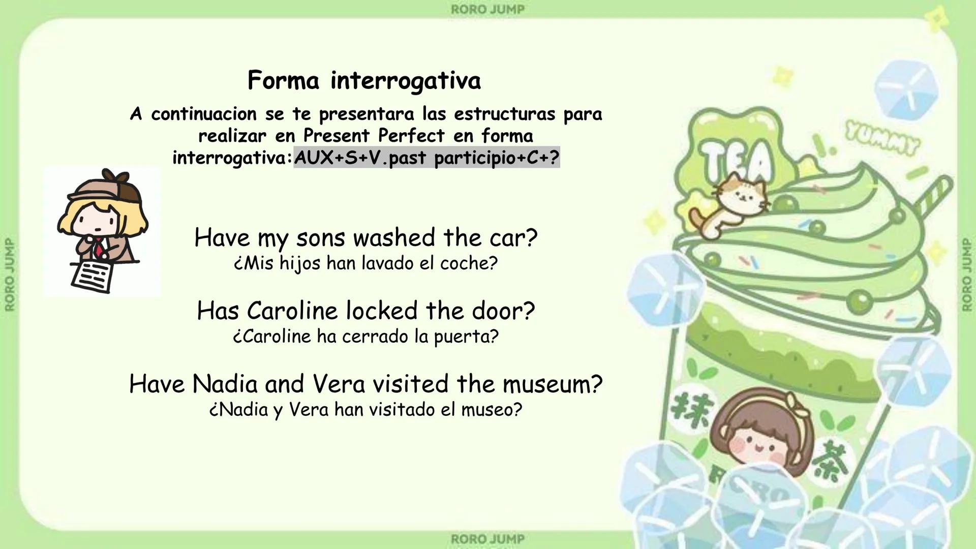 Present
Perfect CONCEPTO
El present perfect, también conocido como
presente perfecto en español, es uno de los
tiempos verbales del present