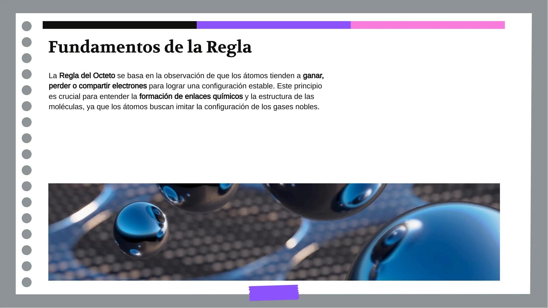 Comprendiendo la Regla
del Octeto: Fundamentos y
Aplicaciones en Química # Comprendiendo la Regla
del Octeto: Fundamentos y
Aplicaciones en