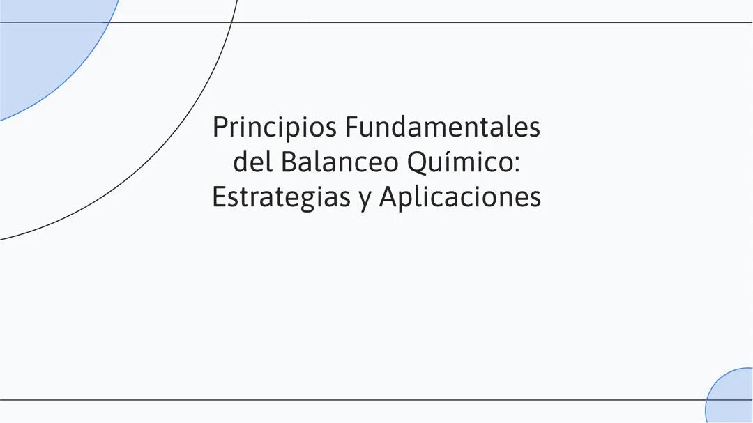 Entendiendo el Balanceo Químico