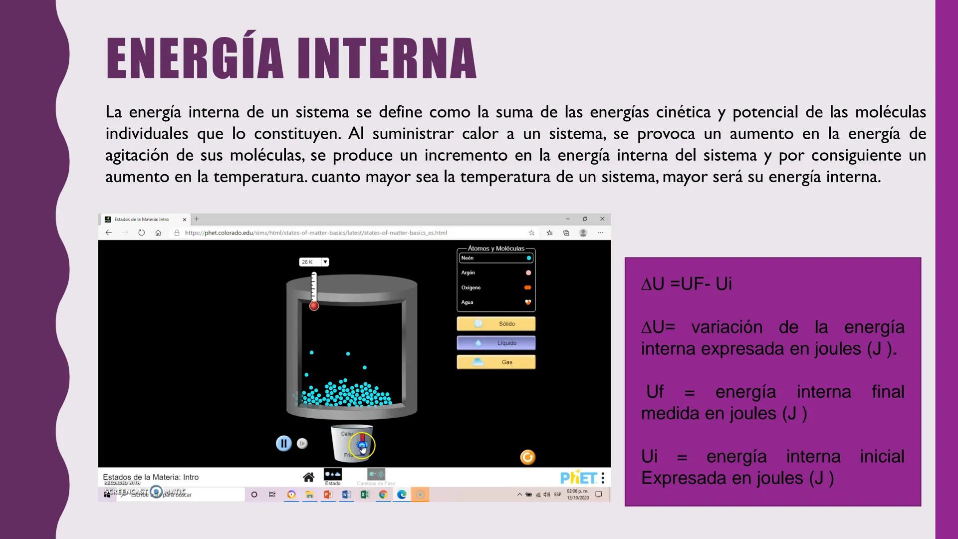 # TERMODINAMICA
Objetivos de aprendizaje
■ Termodinámica
• Sistema
• Pared diatérmica
• Pared Adiabática
• Trabajo Termodinámico
• 1º