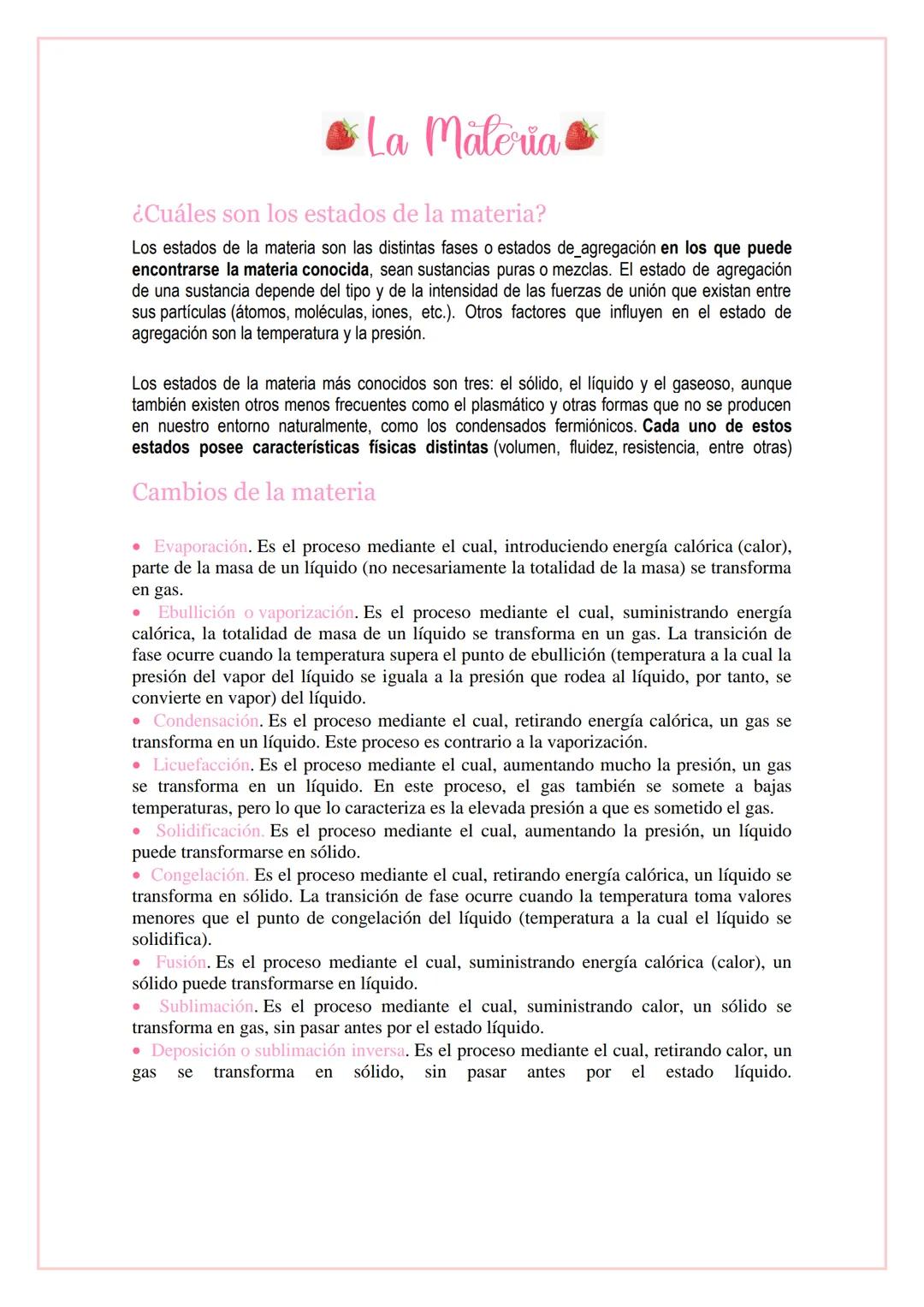 La Maleria
¿Cuáles son los estados de la materia?
Los estados de la materia son las distintas fases o estados de agregación en los que puede