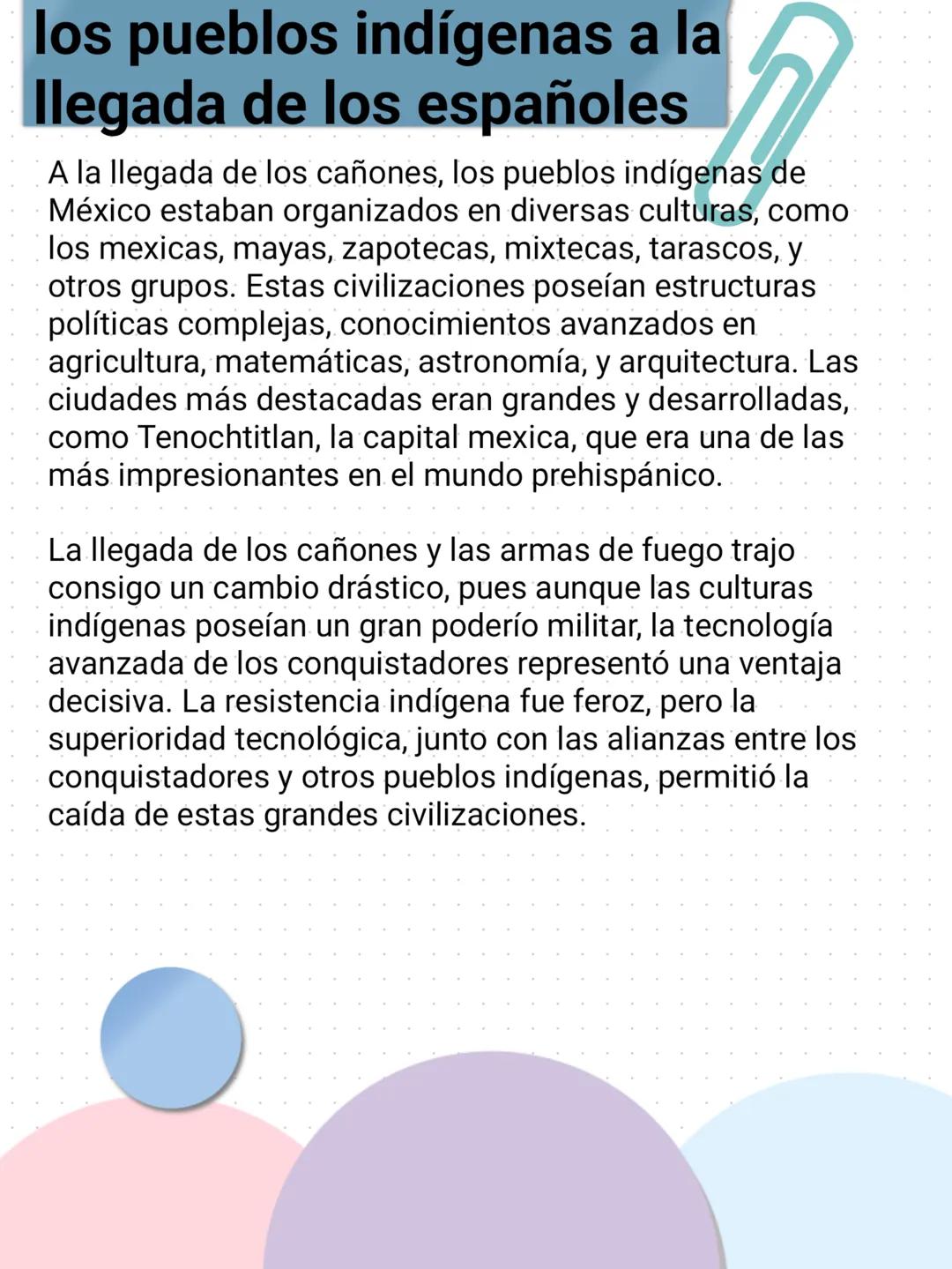 # los pueblos indígenas a la
llegada de los españoles
A la llegada de los cañones, los pueblos indígenas de
México estaban organizados en d