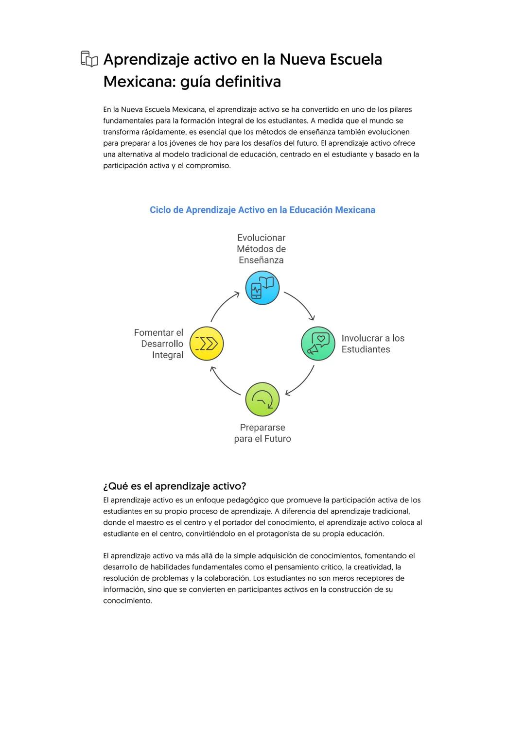 # Aprendizaje activo en la Nueva Escuela
Mexicana: guía definitiva
En la Nueva Escuela Mexicana, el aprendizaje activo se ha convertido en