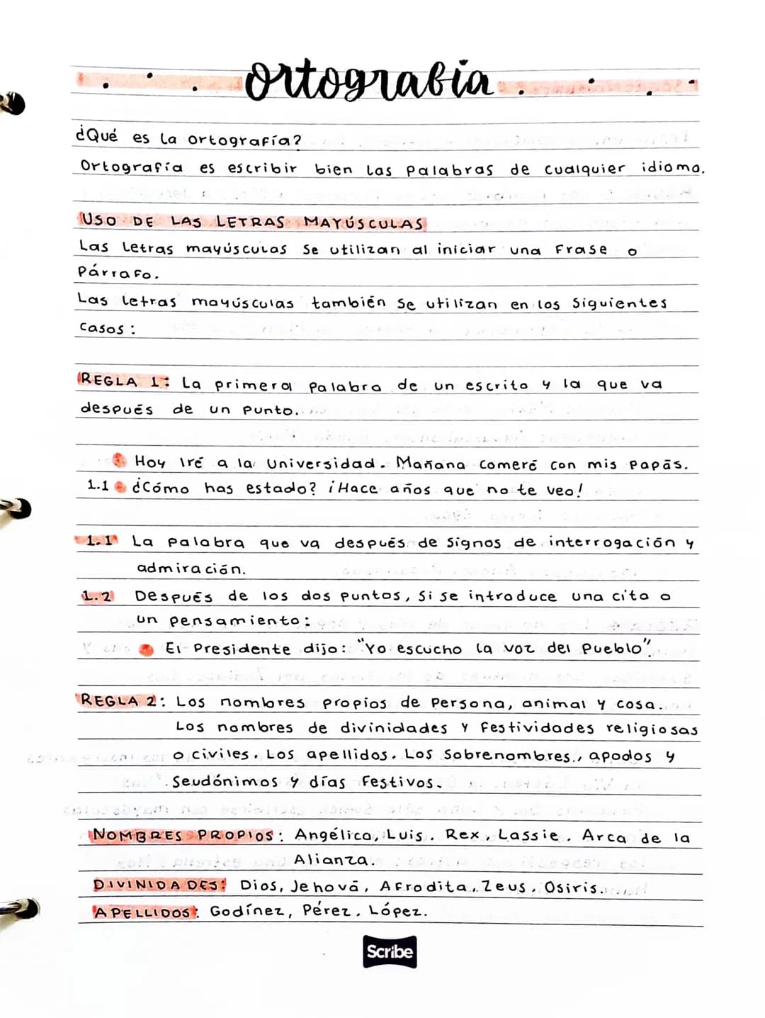 # Ortograbia
¿Qué es la ortografía?
Ortografía es escribir bien las palabras de cualquier idioma.
USO DE LAS LETRAS MAYÚSCULAS
Las Letra