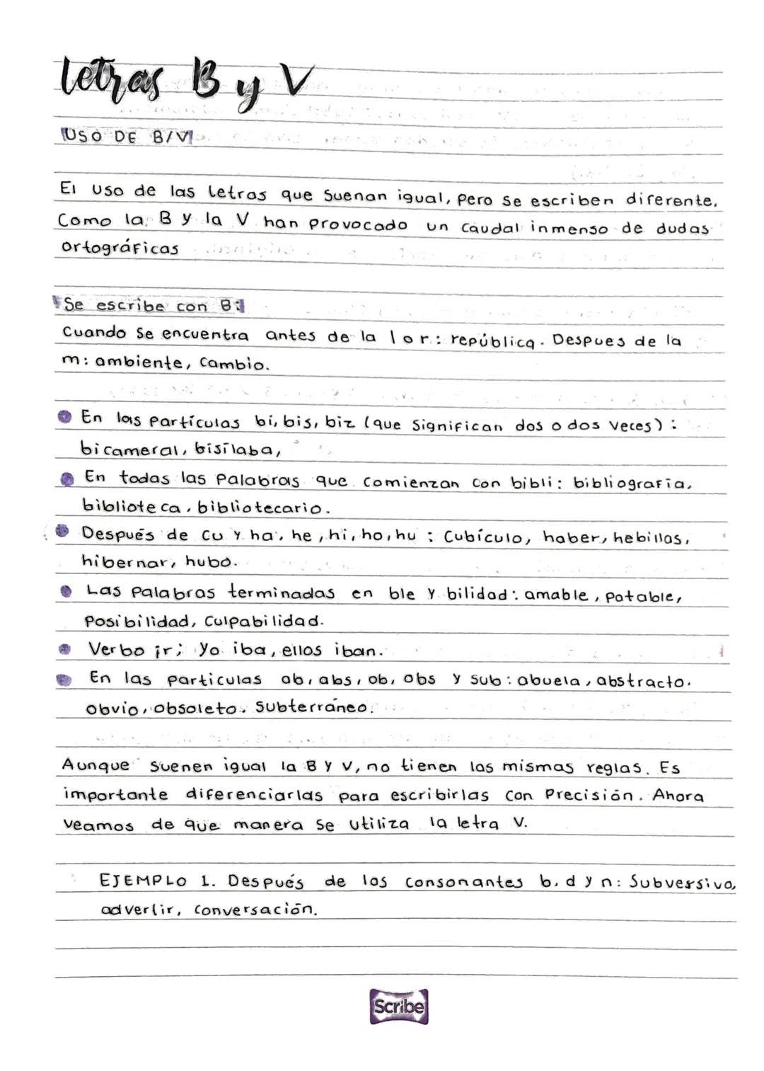 # Letras By V
USO DE B/VI
El uso de las letras que Suenan igual, Pero Se escriben diferente,
Como la. By la V han provocado un Caudal inme