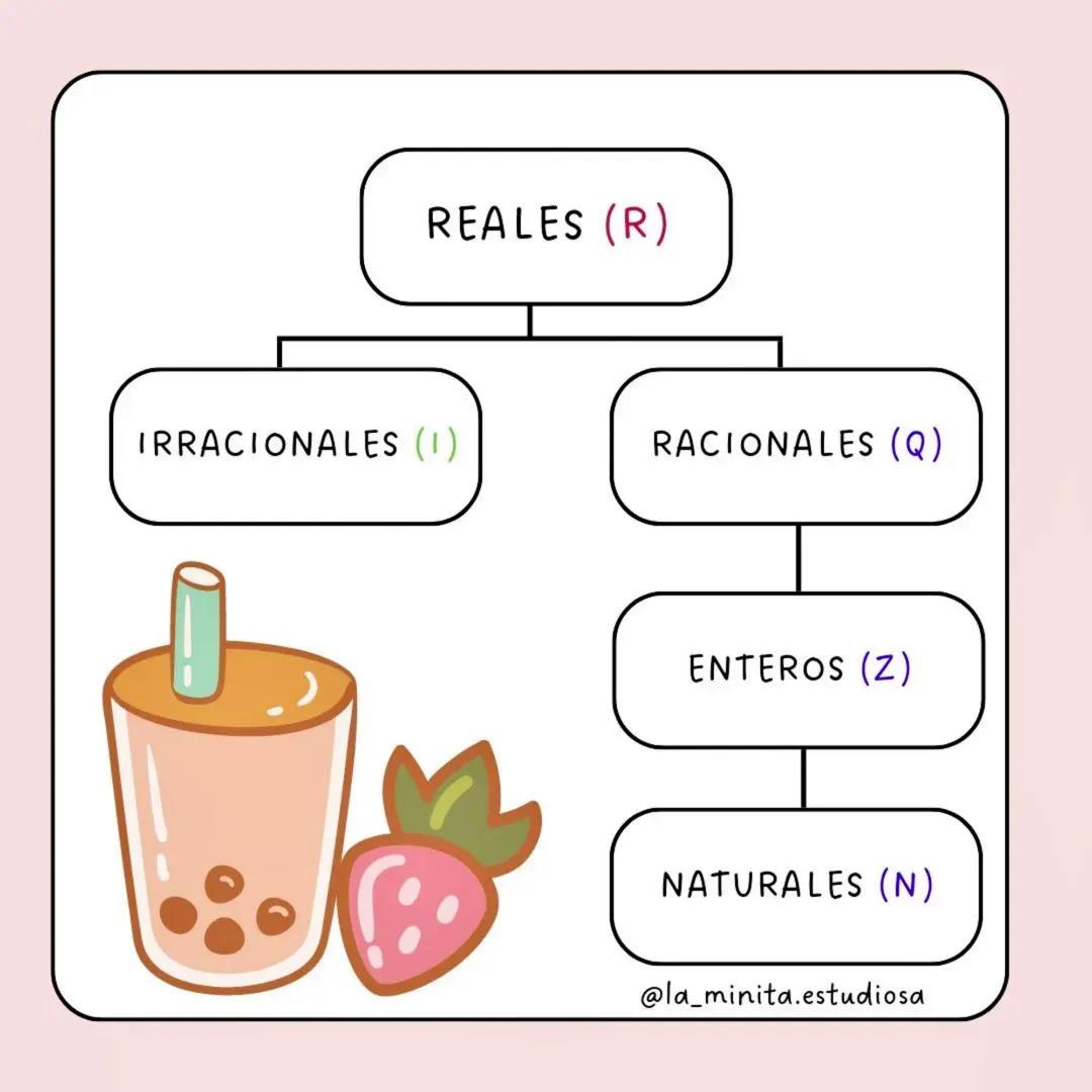 # ÁLGEBRA
Clasificación de los
números reales
OKIS
@la_minita.estudiosa LOS NÚMEROS FORMAN PARTE DE TU
VIDA DIARIA, DESDE PEQUEÑO TE HAS