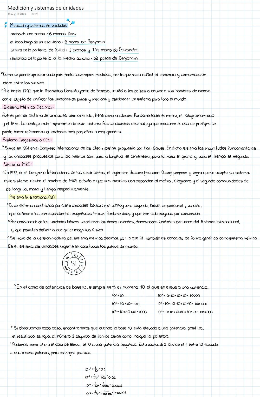 # Medición y sistemas de unidades
30 August 2023 07:20
# Medición y sistemas de unidades
ancho de una puerta 6 manos Dany
el lado largo d