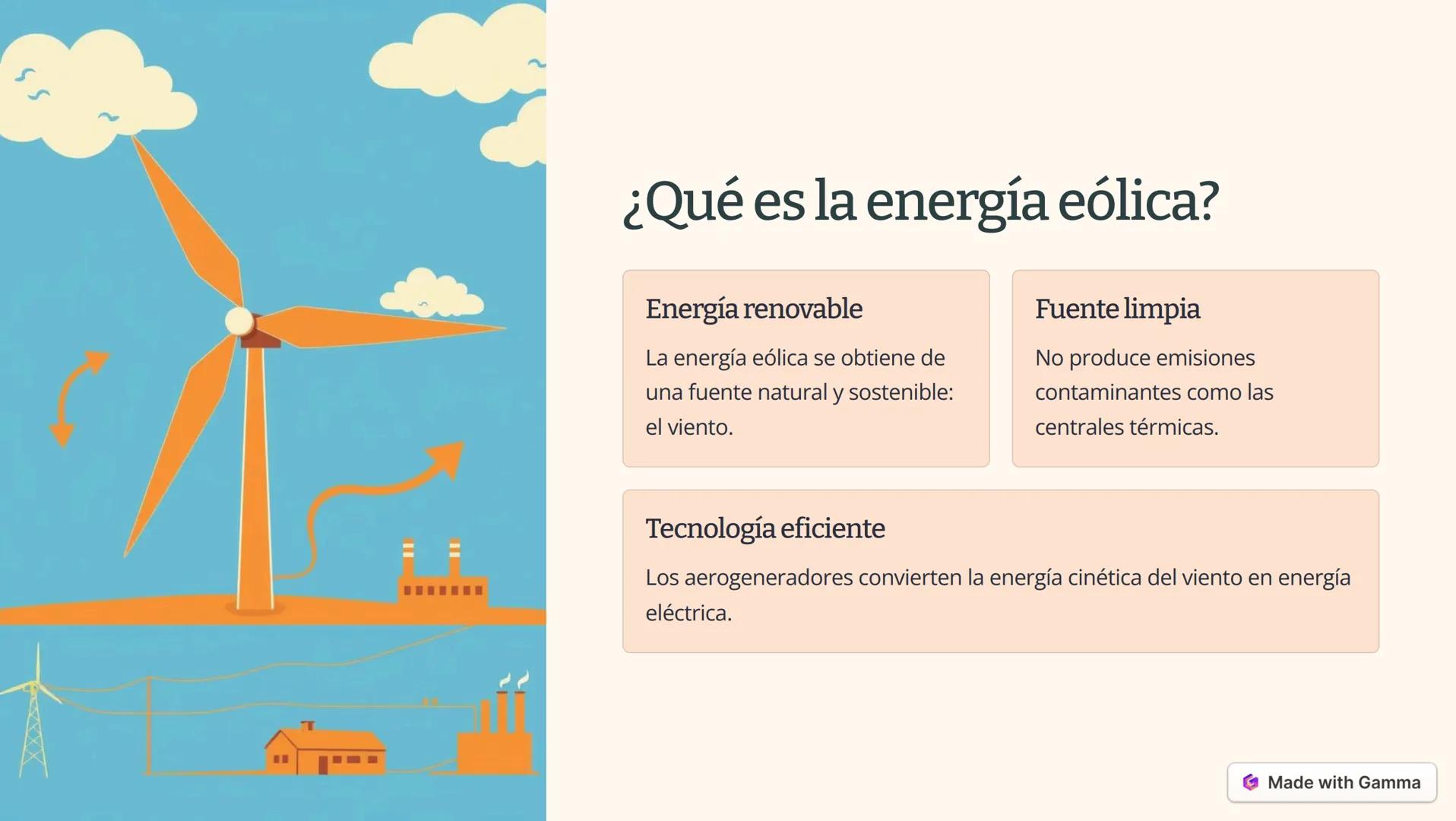 # La energía eólica: una
fuente de energía
renovable
La energía eólica es una fuente de energía renovable que aprovecha la fuerza
del vient
