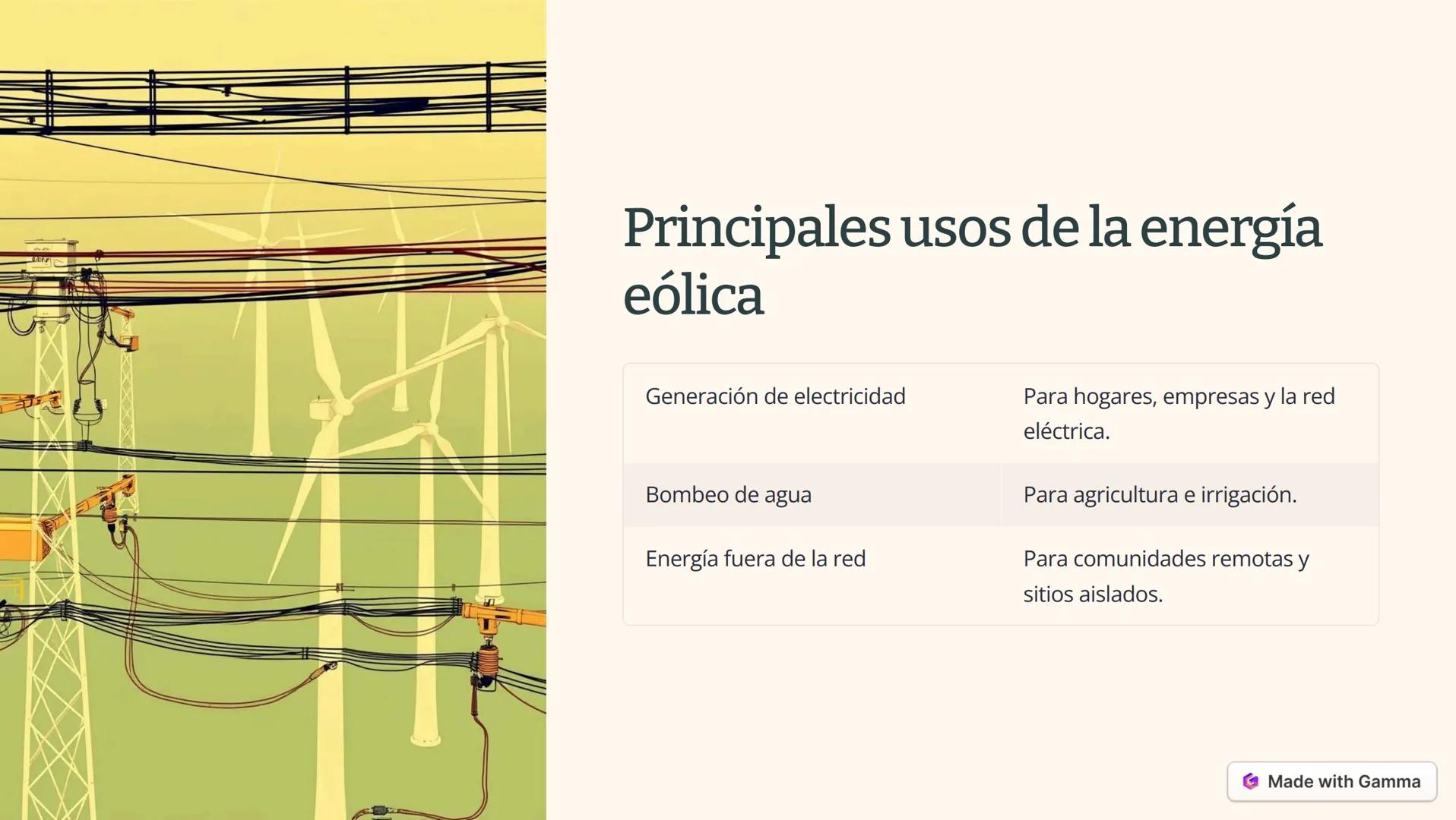 # La energía eólica: una
fuente de energía
renovable
La energía eólica es una fuente de energía renovable que aprovecha la fuerza
del vient