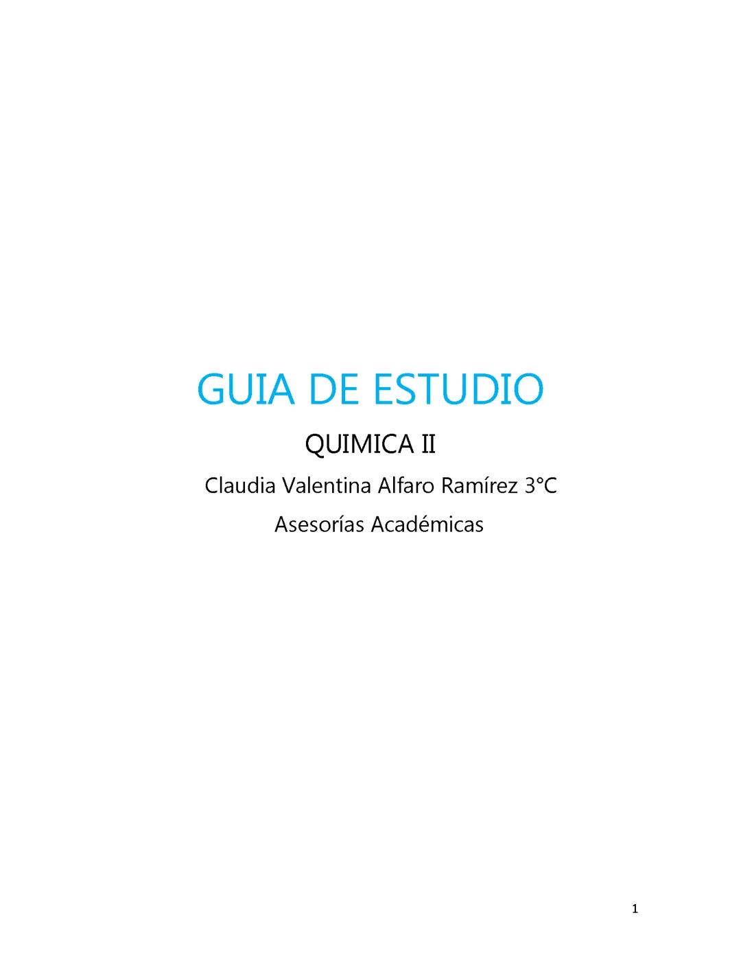 Guía de estudio de química