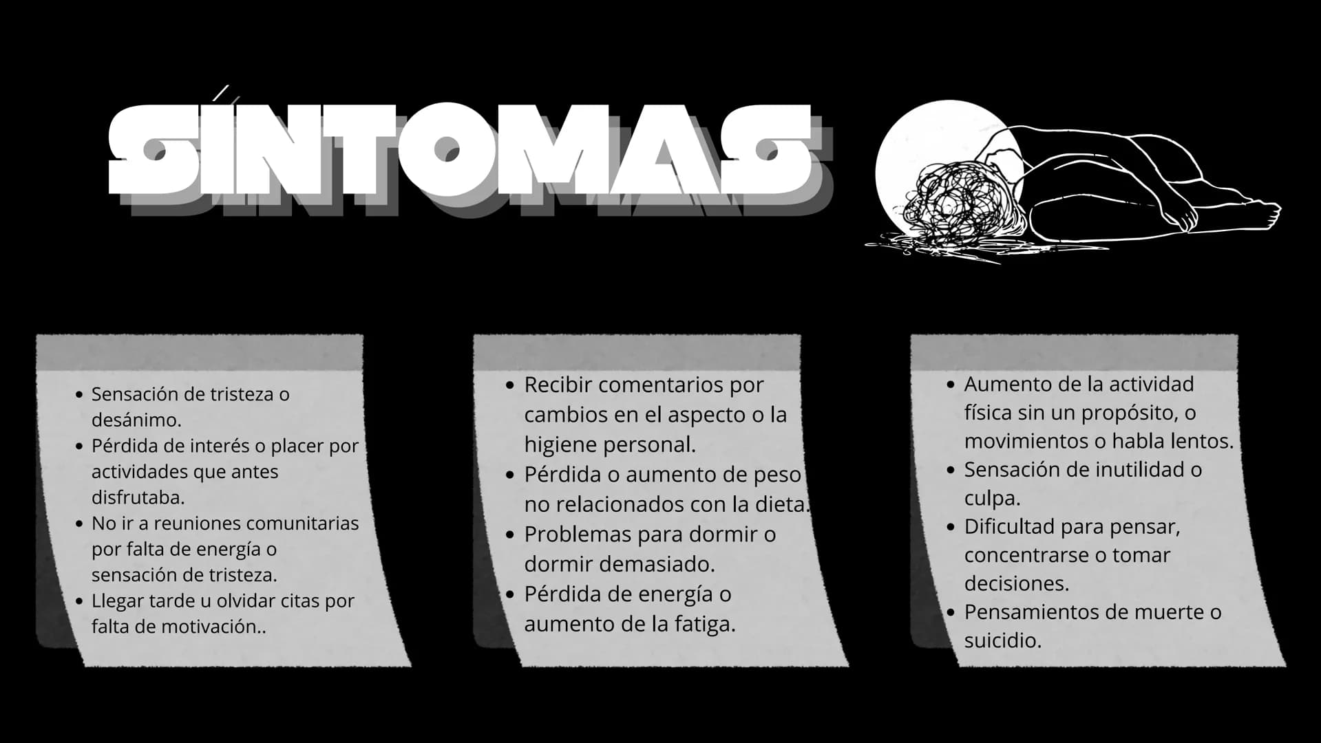 DEPRESIÓN ÍNDICE
05 ¿Qué es?
09 Factores de Riesgo
06 Tipologías
10 Desarrollo
07 Tipos
II Enfermedades
Relacionadas
08 Síntomas
12