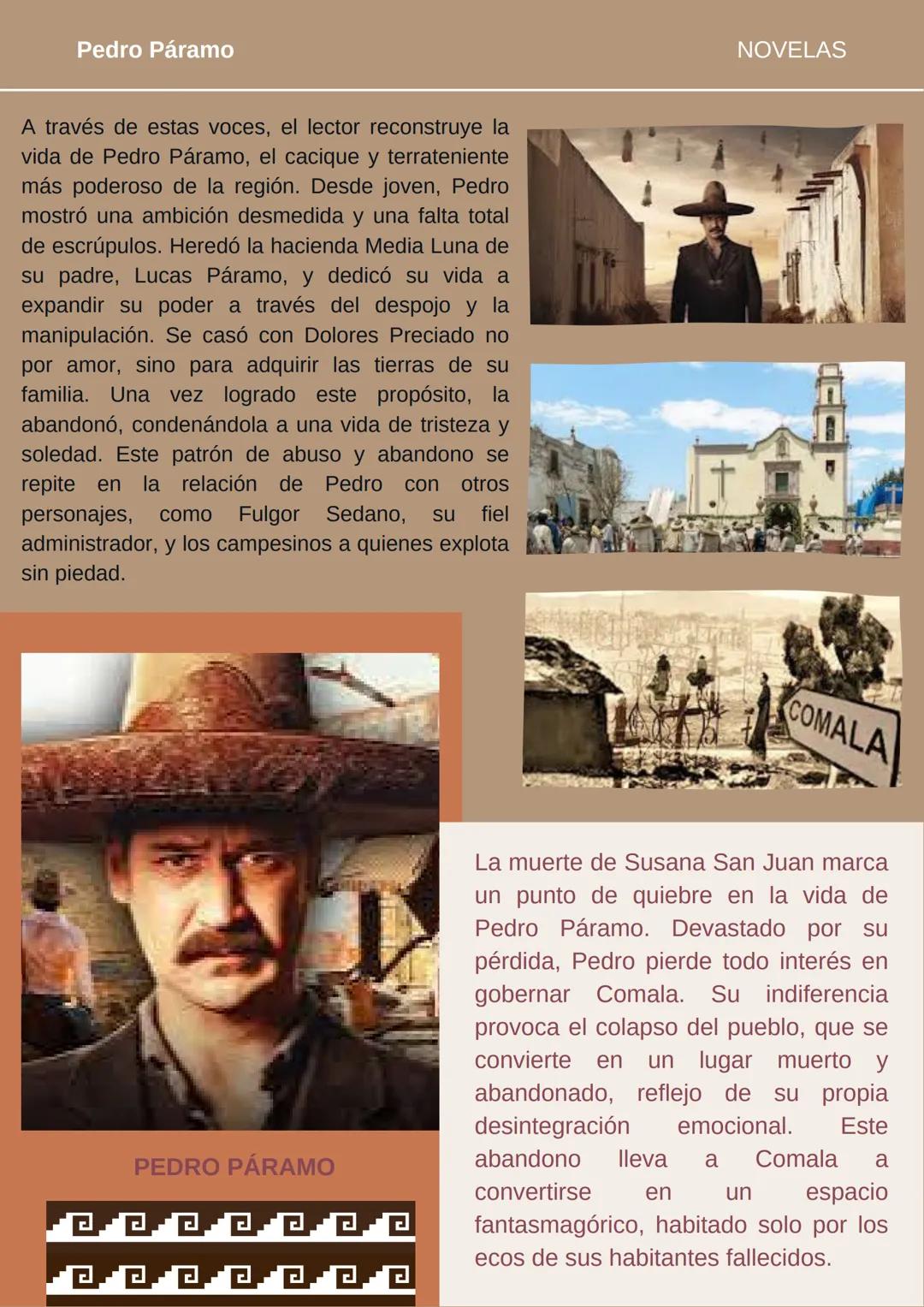 JUAN RULFO
NOVELAS
# Pedro páramo
JUAN RULFO
Juan Rulfo
Pedro Páramo, escrita por Juan
Rulfo y publicada en 1955, es
una obra icónica d