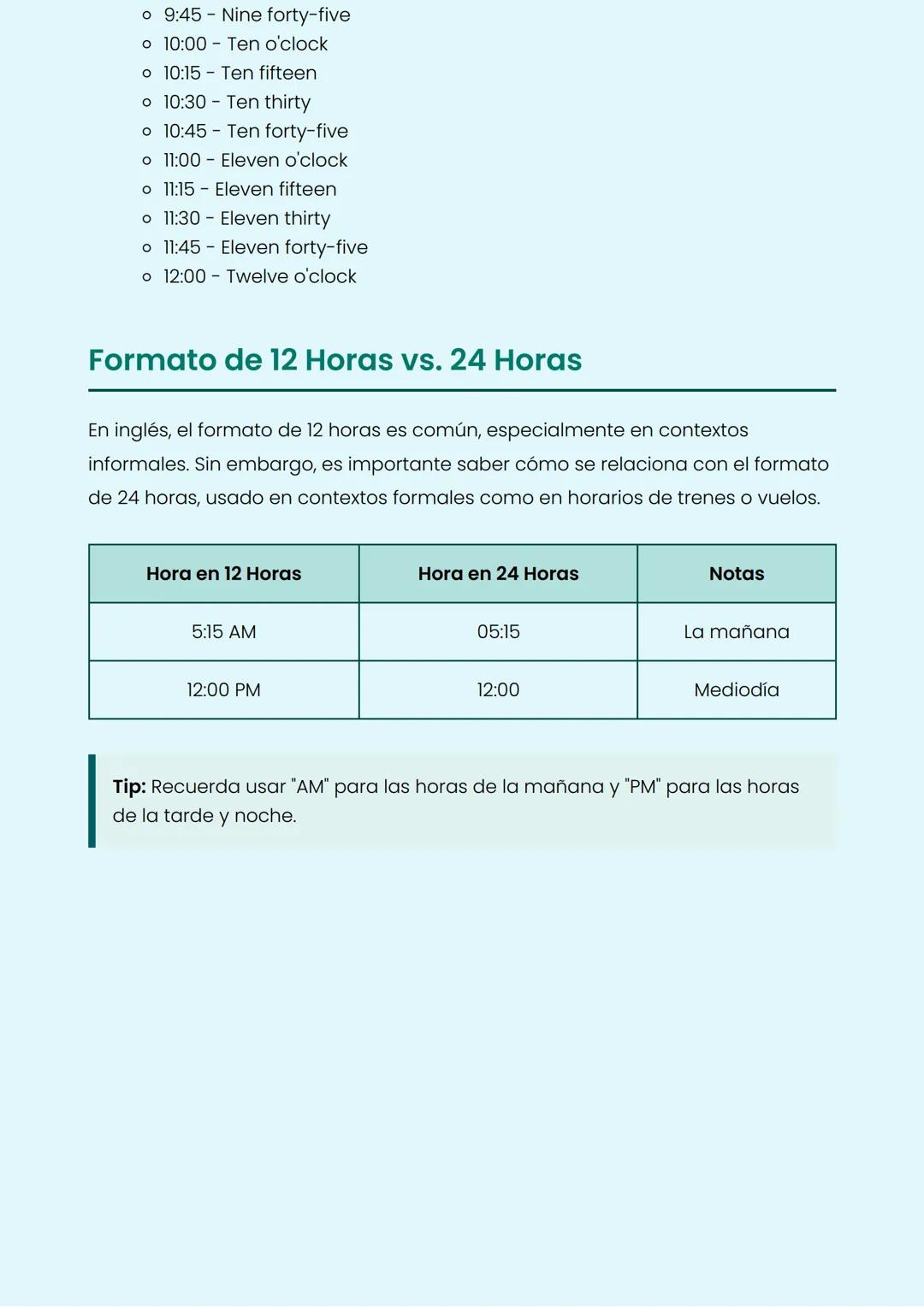Aprendiendo las Horas en
Inglés
Una guía práctica para traducir y entender las horas del día
Introducción a las Horas en Inglés
Las horas en