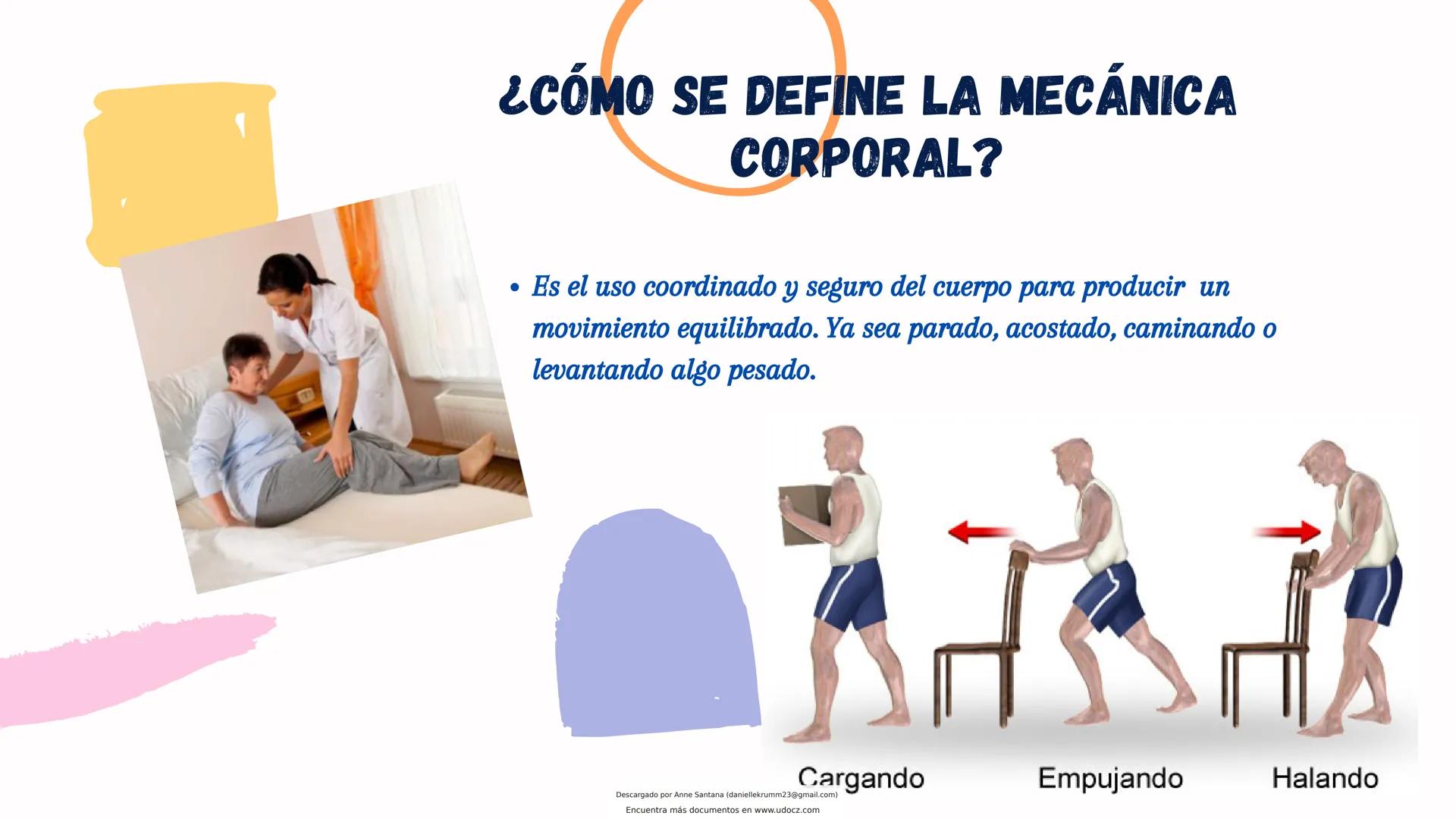 # U Docz
Accede a apuntes, guías, libros y más de tu carrera
Mecánica Corporal
10 pag.
Descargado por Anne Santana (daniellekrumm23@gmai