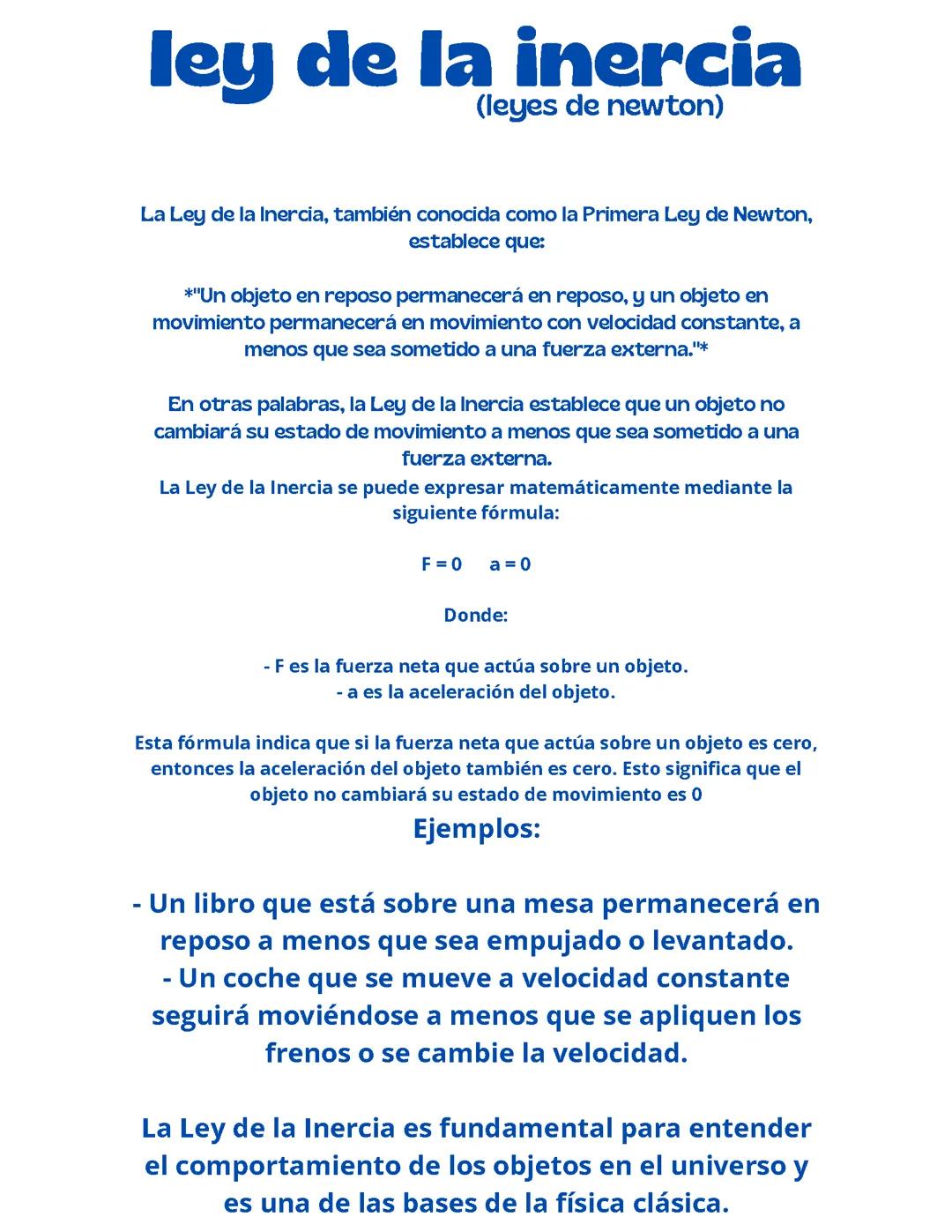 Ley de inercia