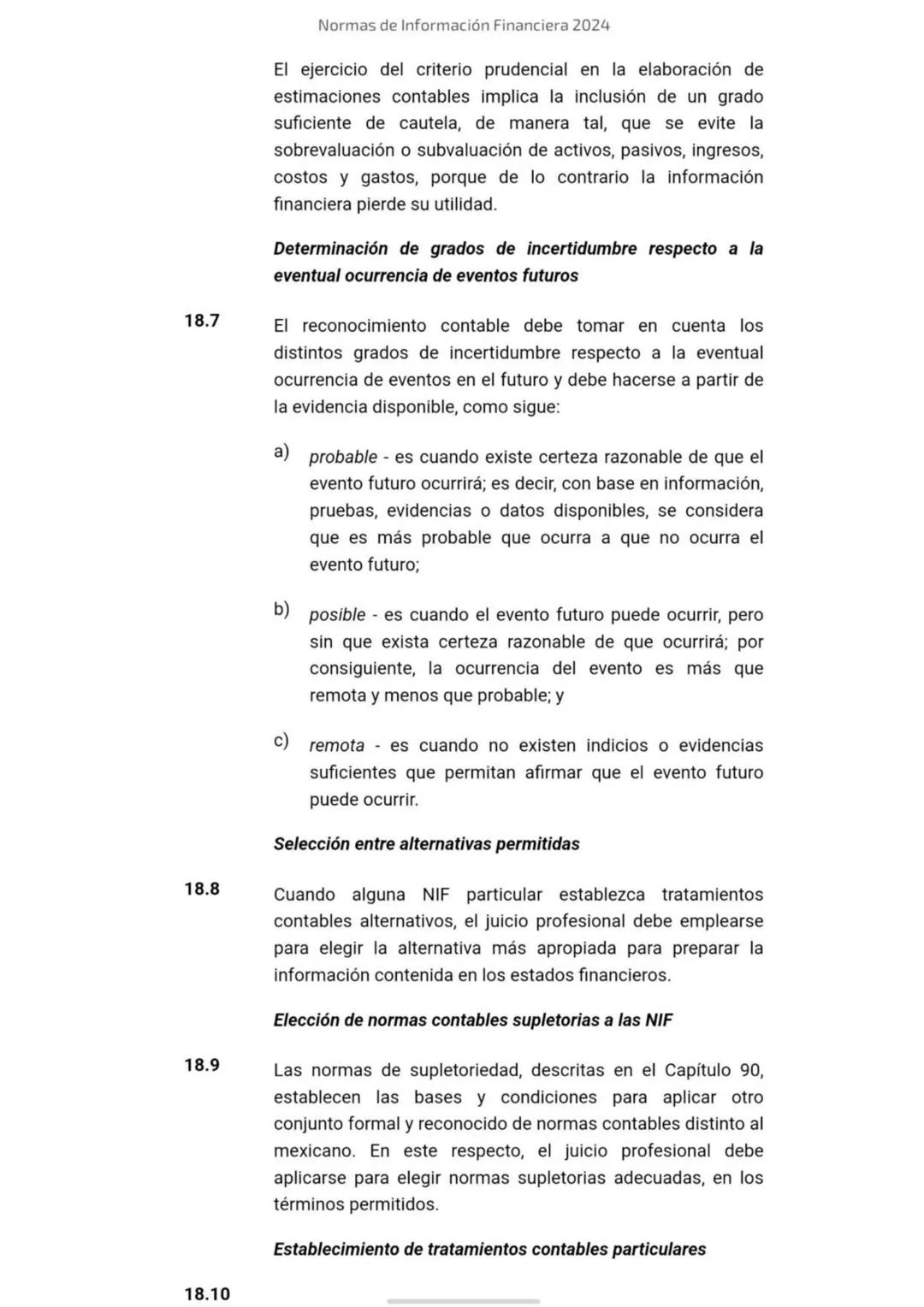 2024
Normas de
Información
Financiera
NIF
Esta edición contiene el texto completo de las NIF vigentes al
1 de enero de 2024, incluyendo: