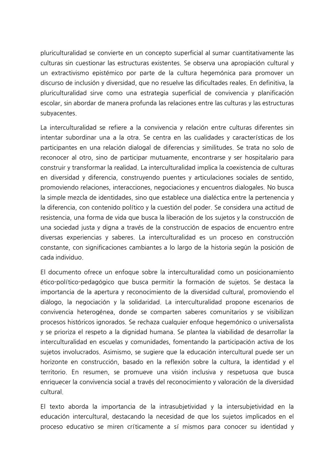 Resumen de identidad
la cultura se establece como la base de la identidad, mientras que la identidad
representa la manifestación concreta d