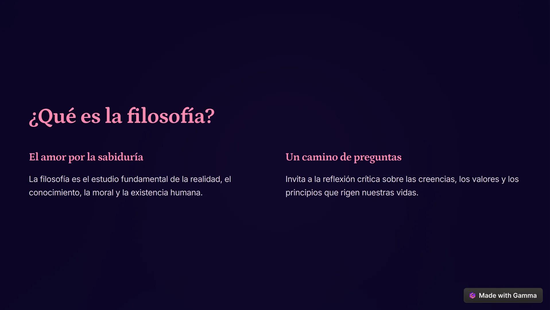 # Introducción a la filosofía
La filosofía es un viaje de descubrimiento, una búsqueda del conocimiento y
la sabiduría.
Ho por Hannia Chav