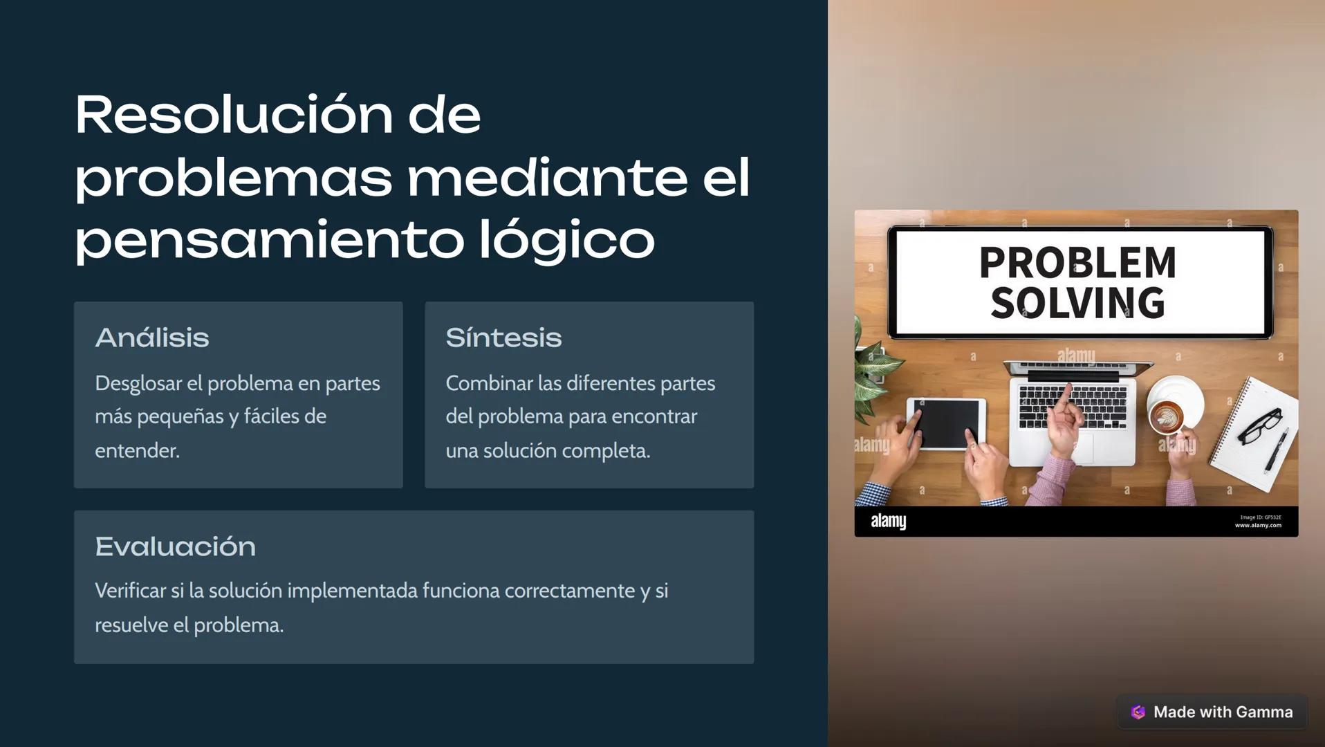 Pensamiento
Lógico
El pensamiento lógico es una habilidad fundamental. Permite analizar
información de manera estructurada, identificar patr