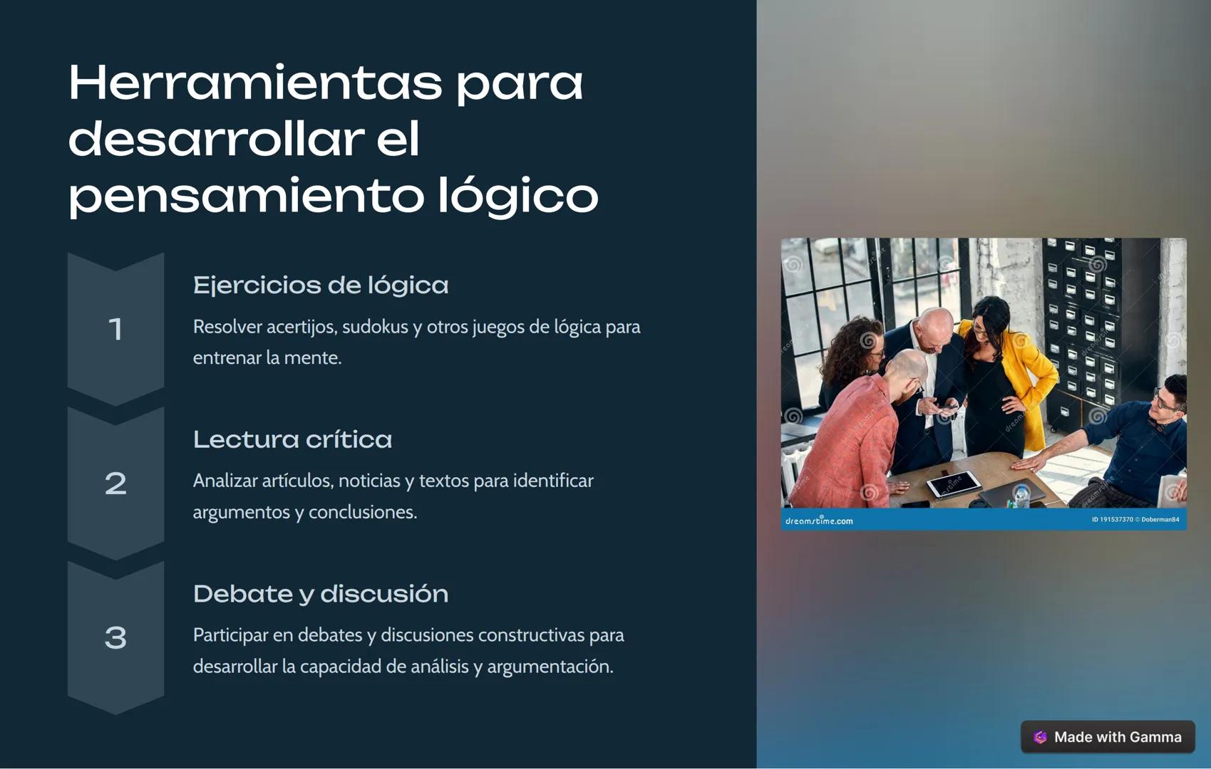 Pensamiento
Lógico
El pensamiento lógico es una habilidad fundamental. Permite analizar
información de manera estructurada, identificar patr
