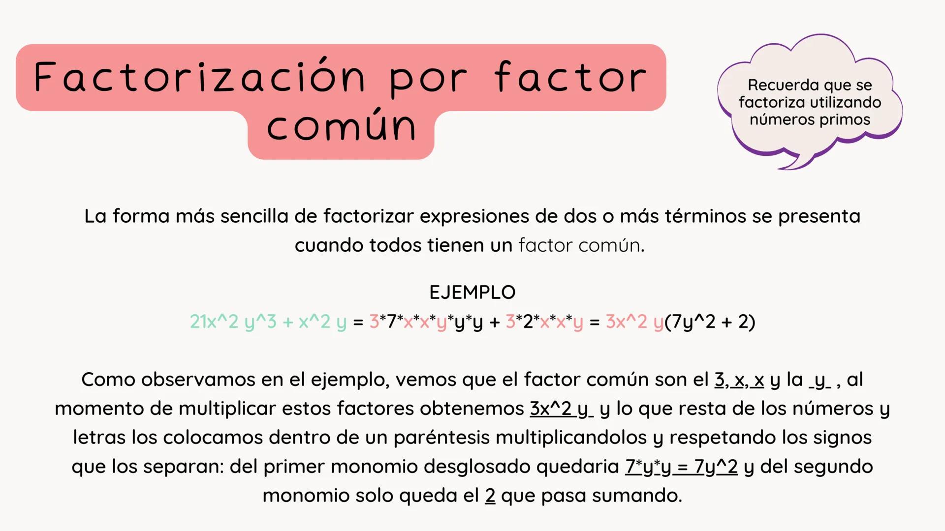 ויויוי
FACTORIZACIÓN
POR FACTOR COMÚN
@ximenapre_nuoux
ויויויב
ויויו
Lיויויויוי ¿QUÉ ES FACTORIZAR?
Factorizar es el proceso inverso a desar