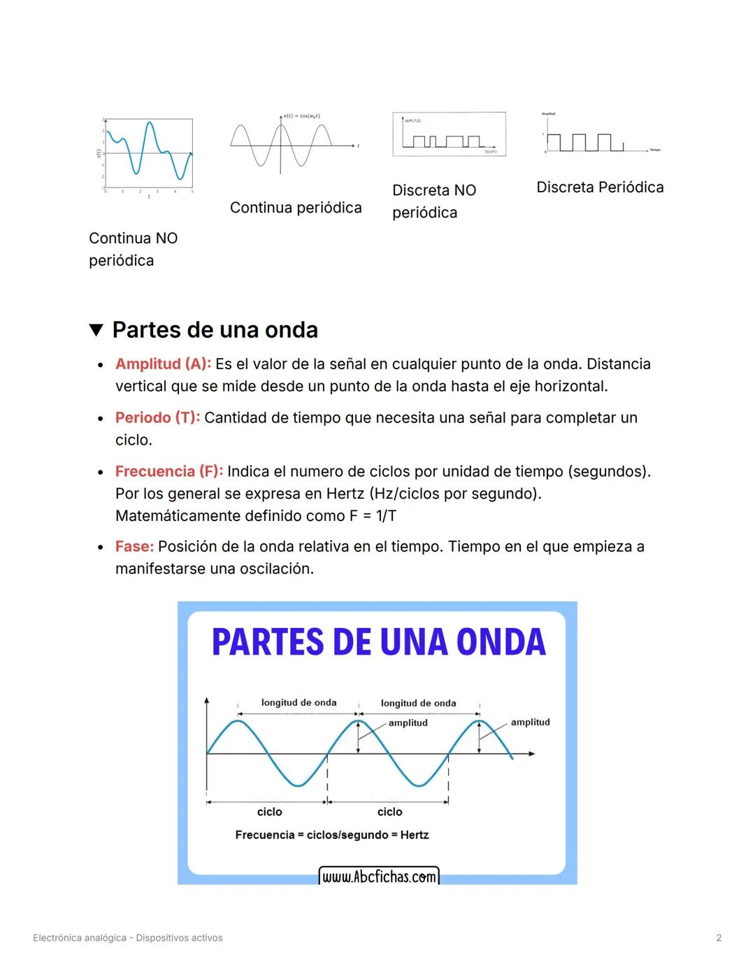 # Electrónica analógica
Dispositivos activos
# Señales
▼ Definición de señal
Una señal es la variación de un fenómeno físico (voltaje, lu