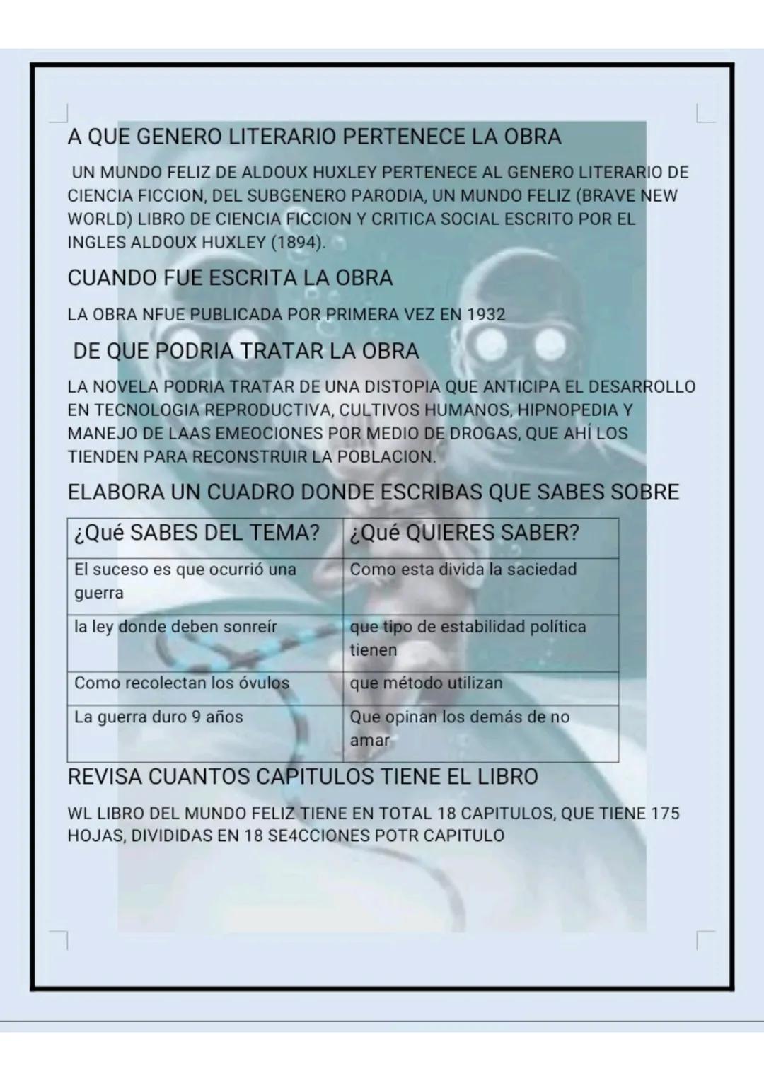 MUNDO FELIZ
ALDOUS HUXLEY
MRTA: DEISY ESPERANZA GUSMAN
TORRES
PROYECTO FINAL
1 SEMESTRE 3 PARCIAL
KIPSIA ESTRELLA ANTONIO
DIAZ # A QUE G