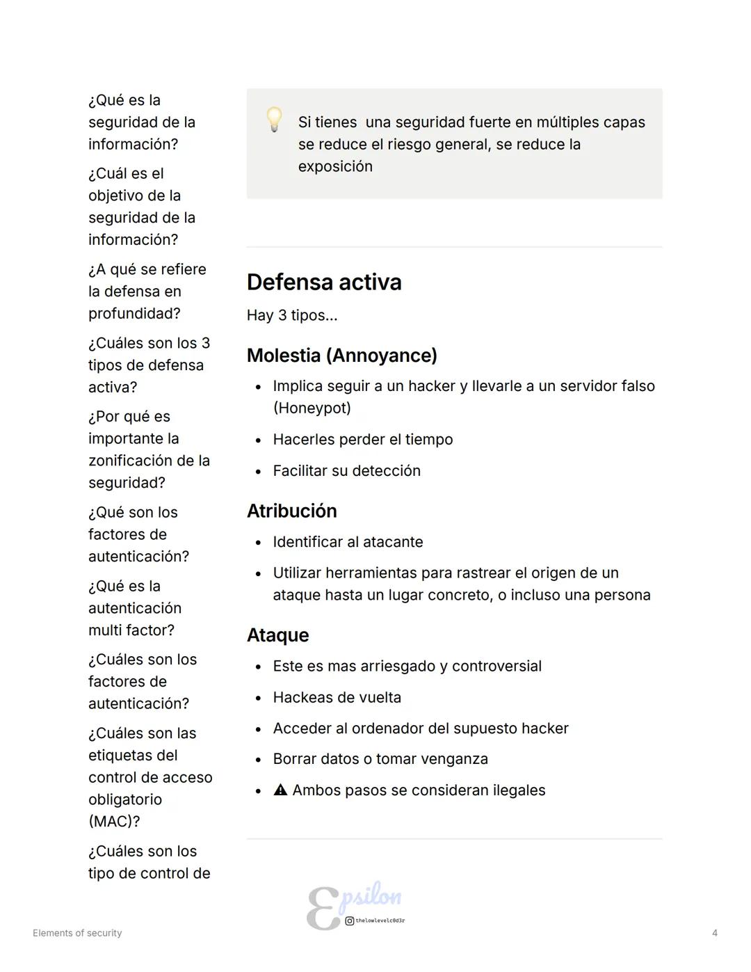 # Elements of security
Tipo
Anotaciones
= Etiquetas CIA Triad Ciberseguridad Seguridad de la información
## Objetivos
* Tener una vist
