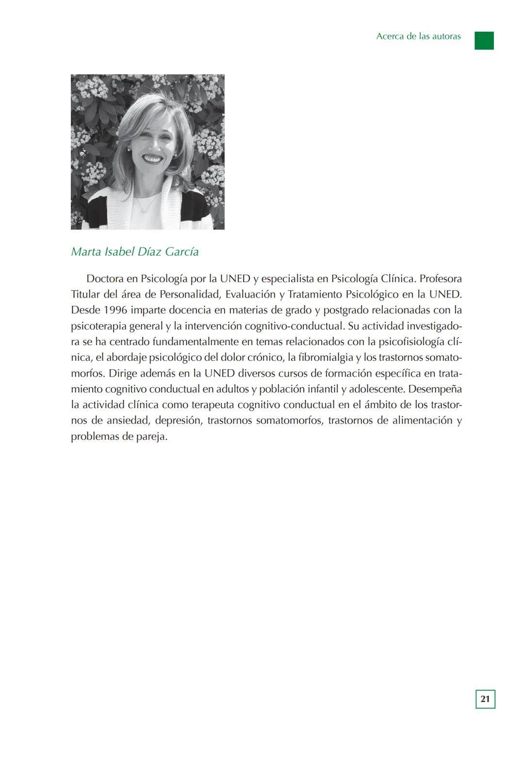Manual de Técnicas de Intervención
Cognitivo Conductuales
Mª ÁNGELES RUIZ FERNÁNDEZ
MARTA ISABEL DÍAZ GARCÍA
ARABELLA VILLALOBOS CRESPO
UN