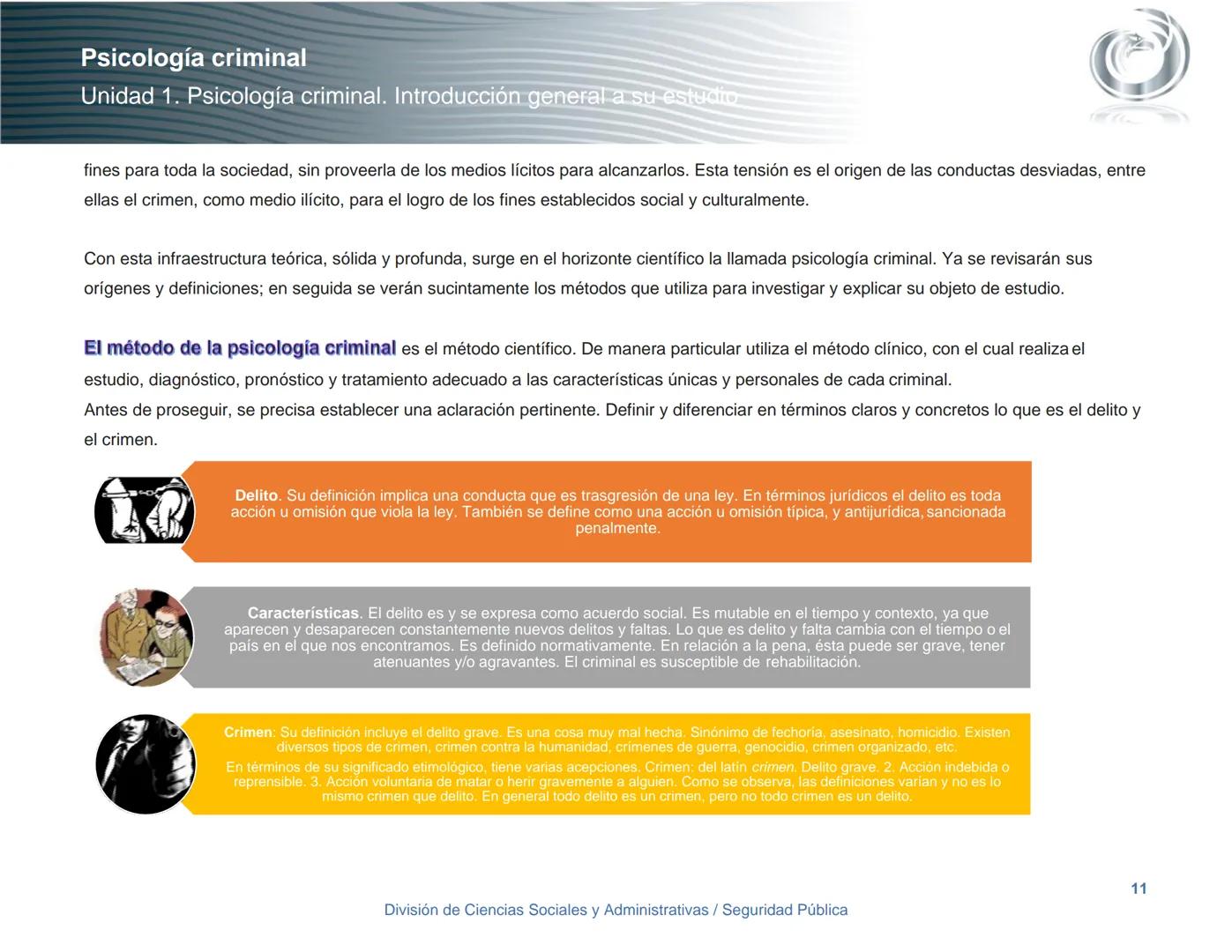 Seguridad Pública
UnADM
Universidad Abierta y a
Distancia de México
Nombre de la asignatura
Psicología criminal
4º semestre
Clave:
LIC 0