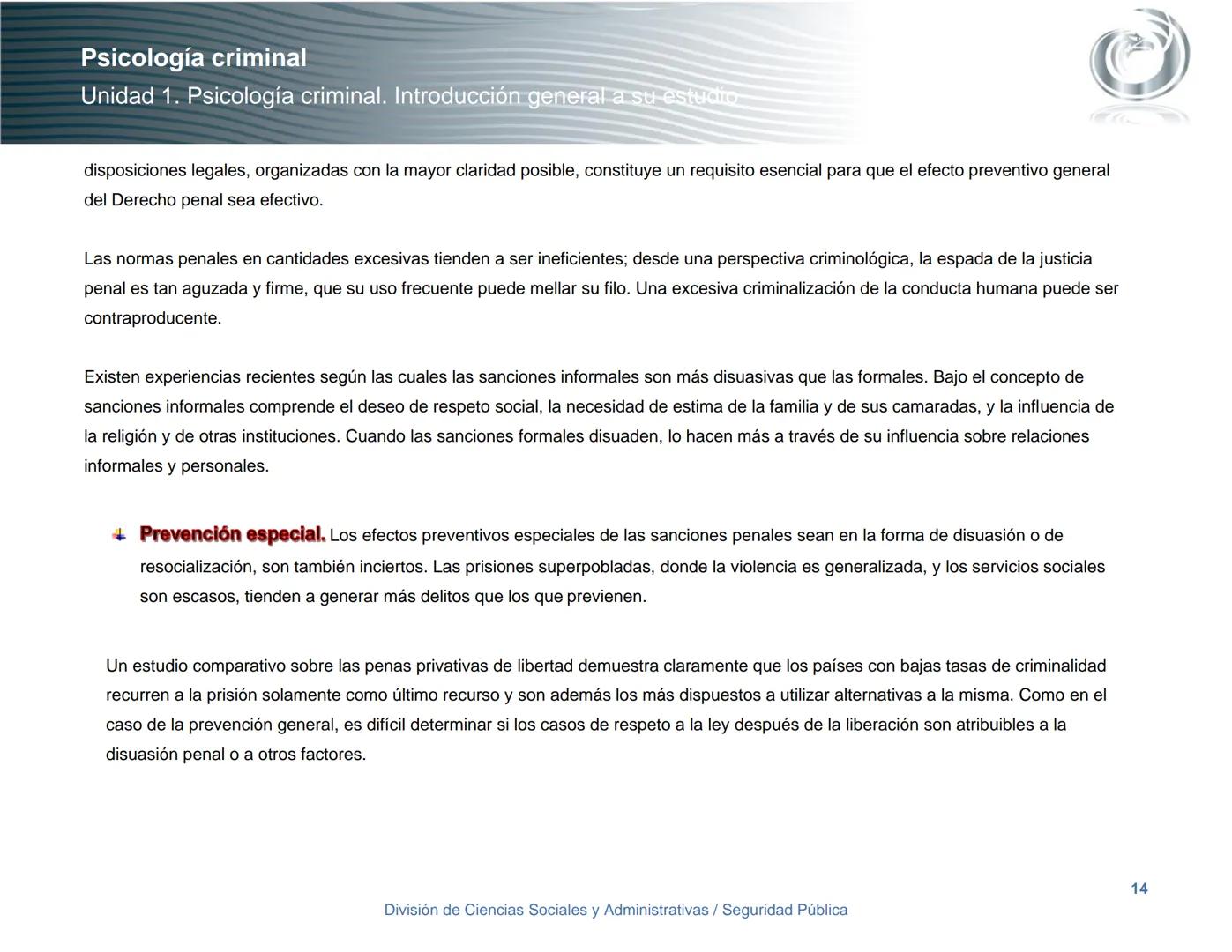 Seguridad Pública
UnADM
Universidad Abierta y a
Distancia de México
Nombre de la asignatura
Psicología criminal
4º semestre
Clave:
LIC 0