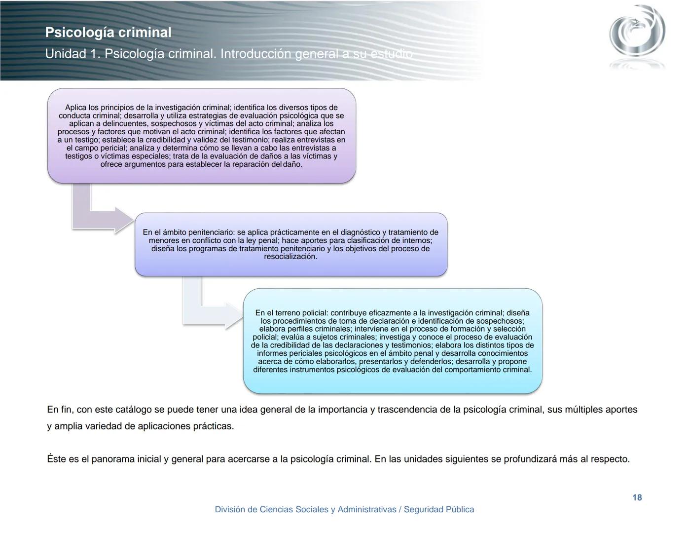 Seguridad Pública
UnADM
Universidad Abierta y a
Distancia de México
Nombre de la asignatura
Psicología criminal
4º semestre
Clave:
LIC 0