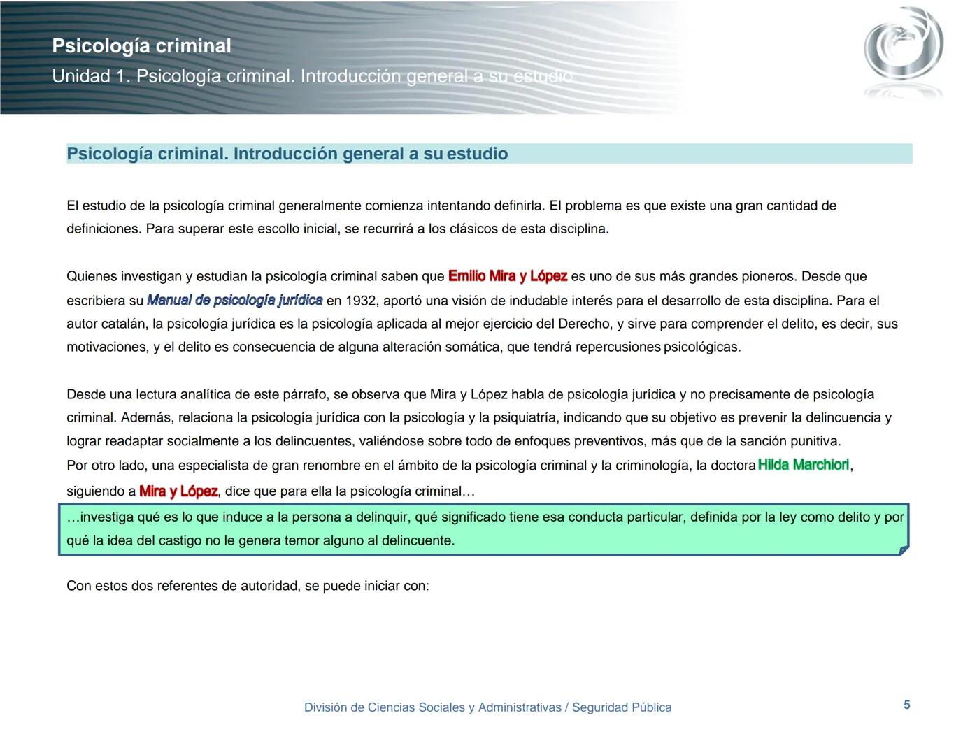 Seguridad Pública
UnADM
Universidad Abierta y a
Distancia de México
Nombre de la asignatura
Psicología criminal
4º semestre
Clave:
LIC 0