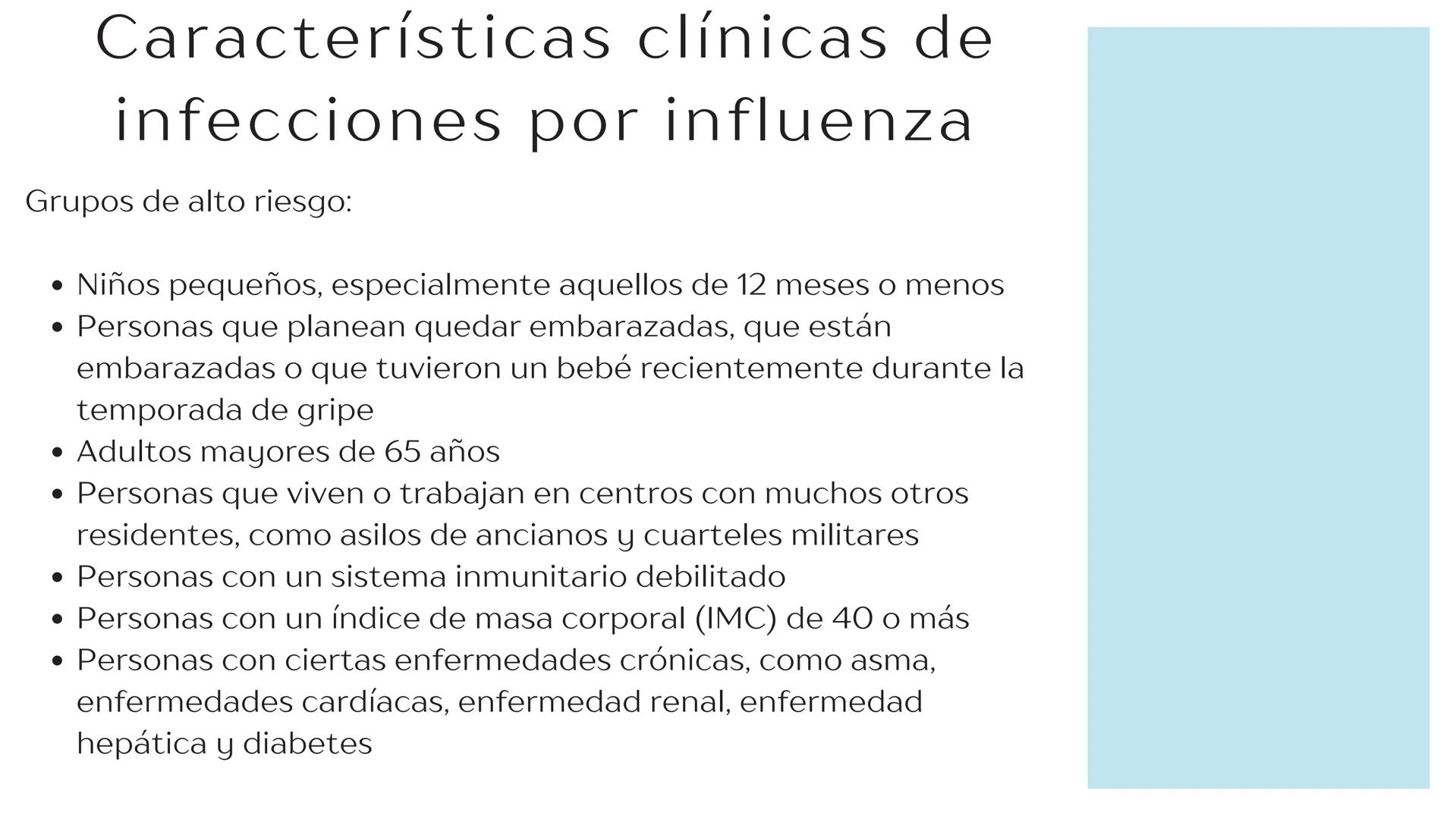 Virus de la
INFLUENZA Propiedades
microbiológicas
La influenza es causada por
virus de ARN pertenecientes a
la familia Orthomyxoviridae.
E