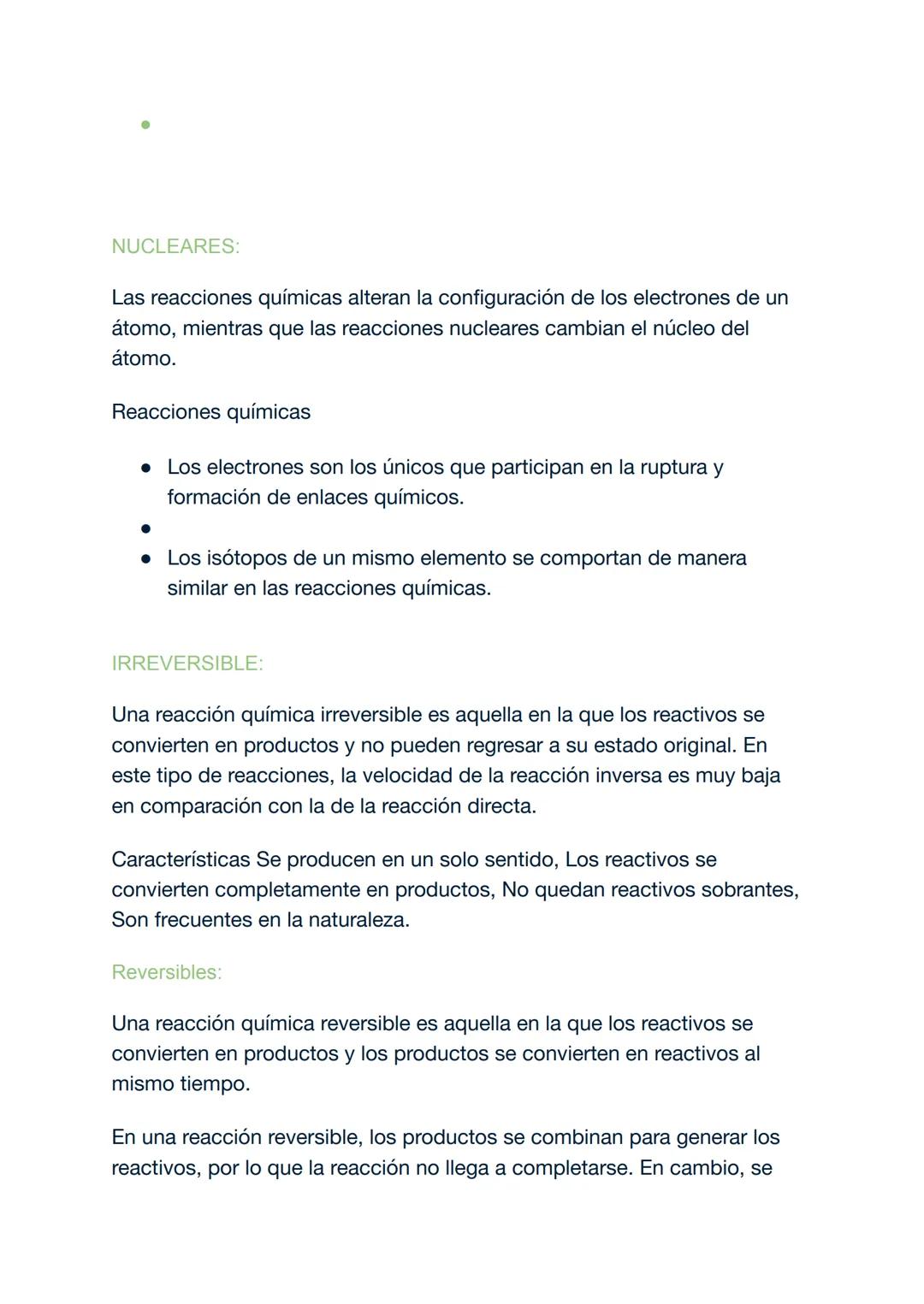 REACCIONES QUÍMICAS
Síntesis:
Una reacción química de síntesis es un proceso en el que se combinan
dos o más sustancias para formar una sus