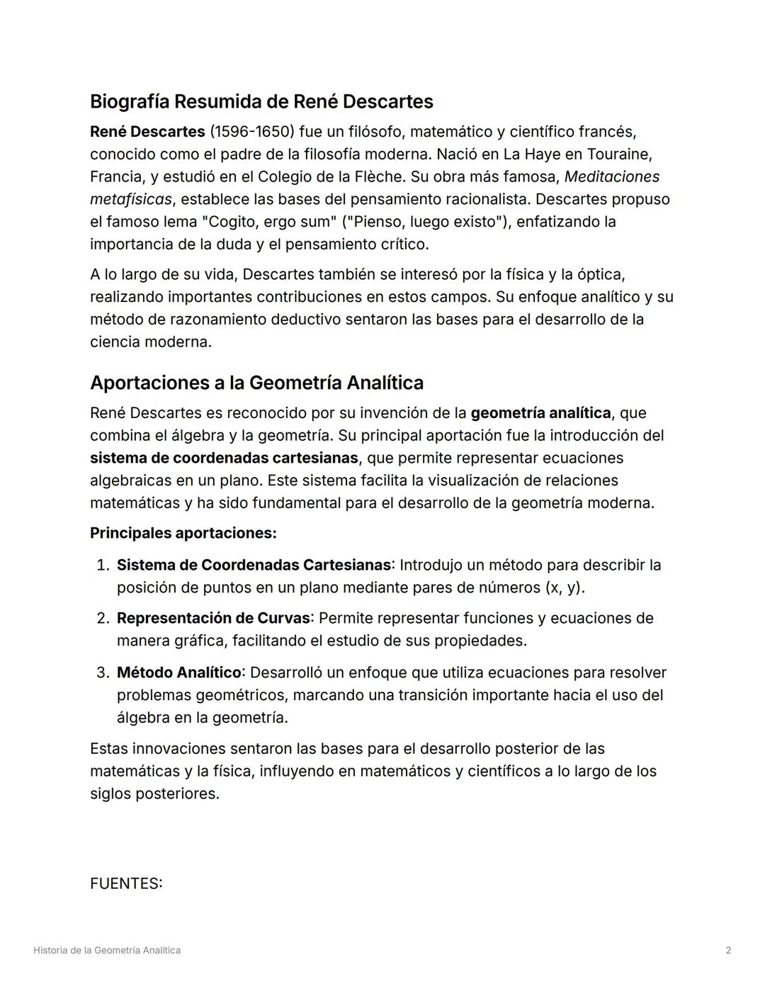 # Historia de la Geometría
Analítica
Estado
Escrito
Fecha de entrega @31 de enero de 2025
Tipo
Teoría
Es una de las ramas de la matemá