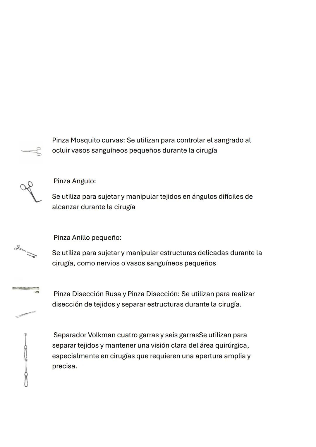 1.CHAROLA DE CIRUGÍA MENOR (ARTROSCIPIA)
1 Pinza de Anillos
Pinza de Anillos: Utilizada para sostener y manipular pequeños
objetos durante
