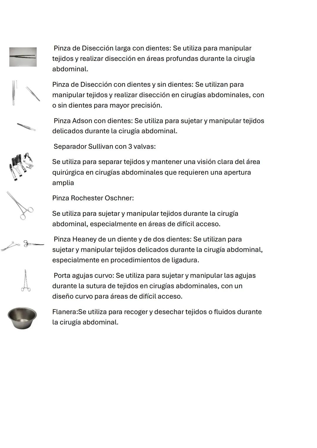 1.CHAROLA DE CIRUGÍA MENOR (ARTROSCIPIA)
1 Pinza de Anillos
Pinza de Anillos: Utilizada para sostener y manipular pequeños
objetos durante