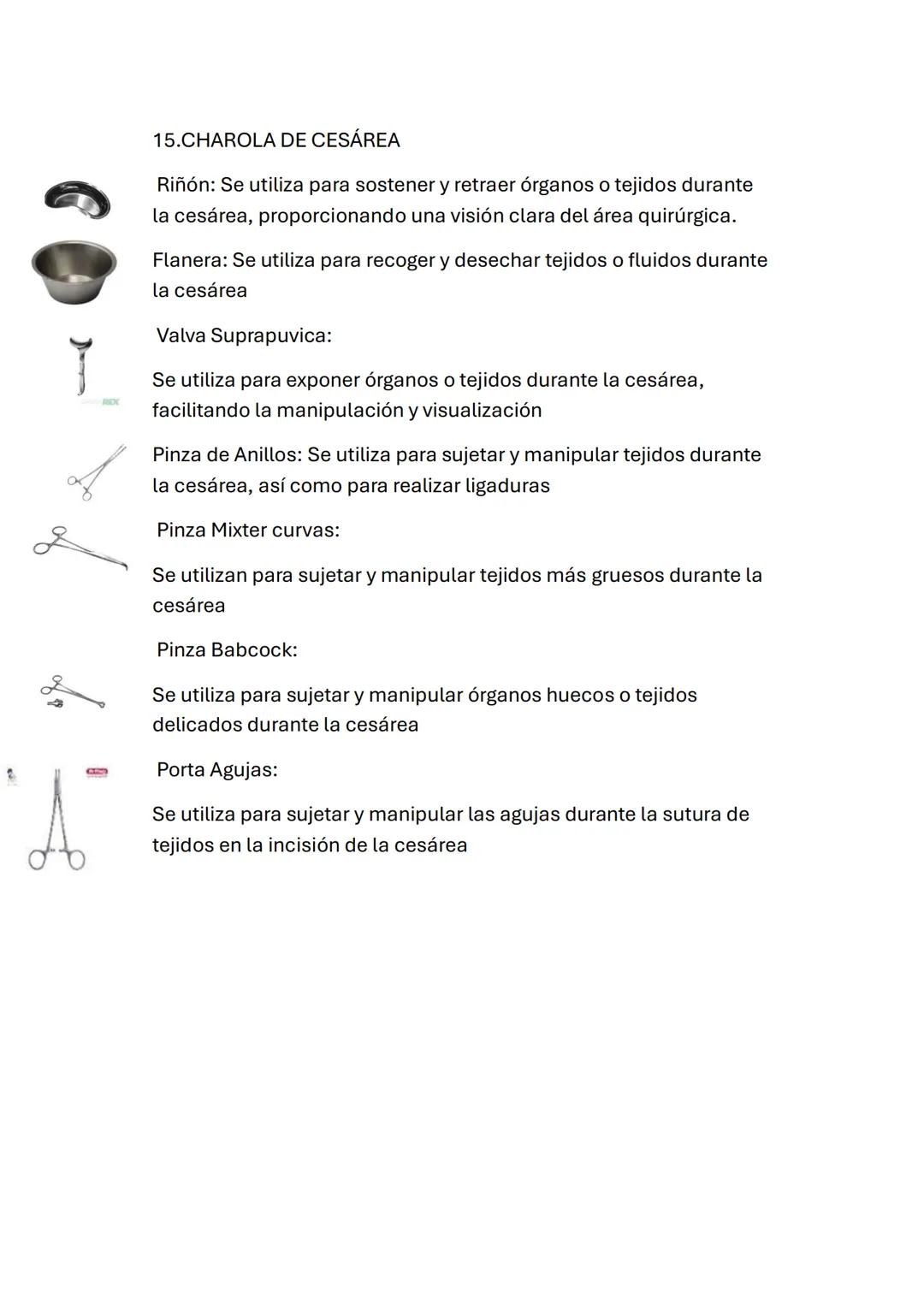1.CHAROLA DE CIRUGÍA MENOR (ARTROSCIPIA)
1 Pinza de Anillos
Pinza de Anillos: Utilizada para sostener y manipular pequeños
objetos durante