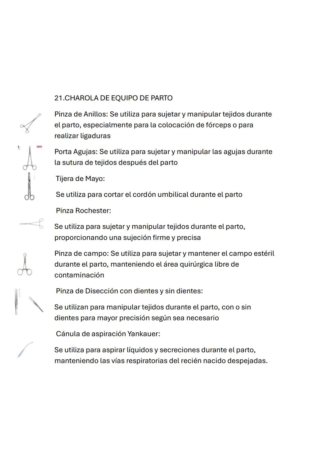 1.CHAROLA DE CIRUGÍA MENOR (ARTROSCIPIA)
1 Pinza de Anillos
Pinza de Anillos: Utilizada para sostener y manipular pequeños
objetos durante