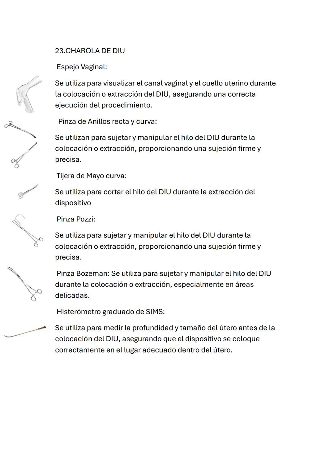 1.CHAROLA DE CIRUGÍA MENOR (ARTROSCIPIA)
1 Pinza de Anillos
Pinza de Anillos: Utilizada para sostener y manipular pequeños
objetos durante