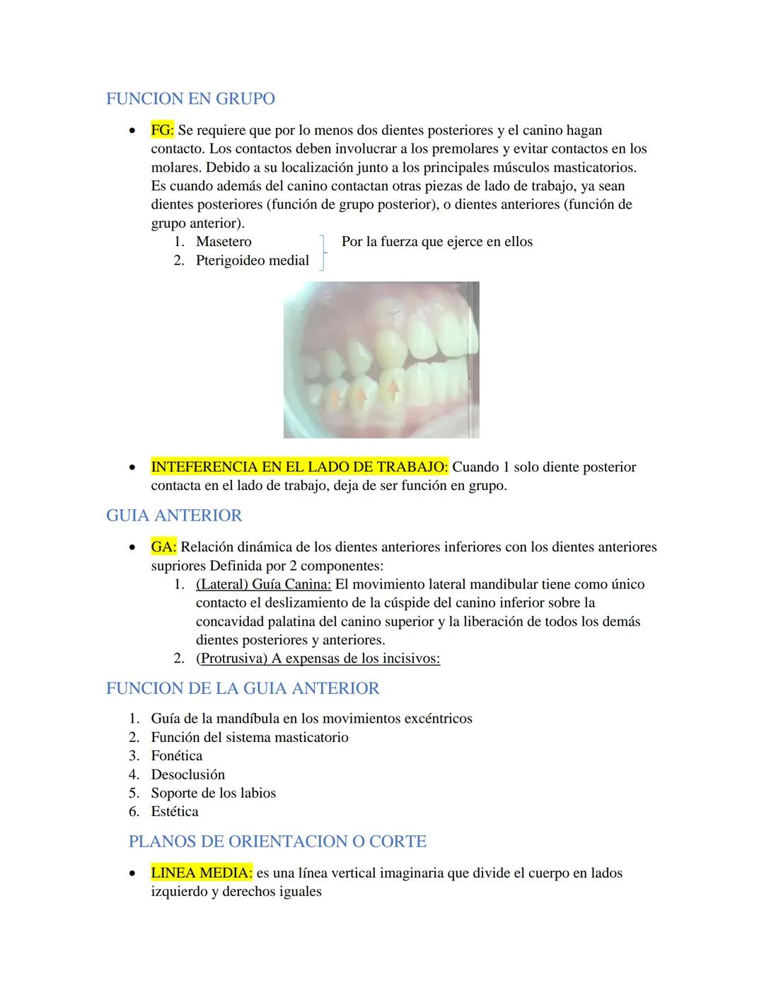 # GUIA DE OCLUSION
- OCLUSION: Es la relación anatómica funcional multifactorial entre los dientes con
los otros componentes, elementos del