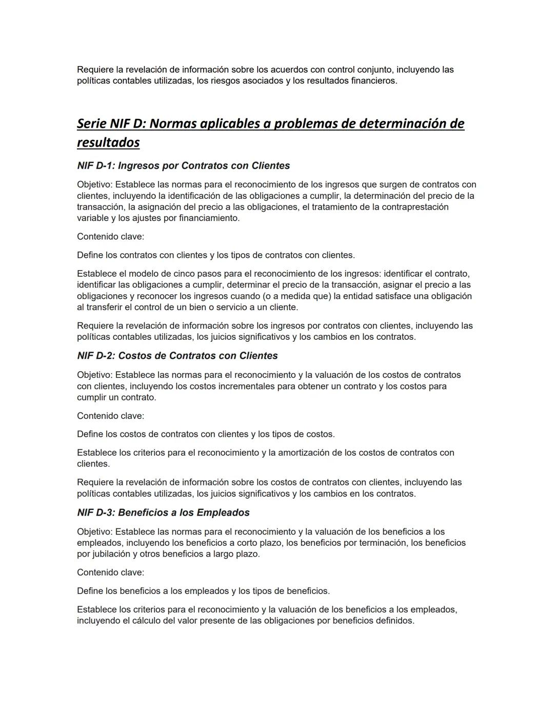 # RESUMEN DE LAS NORMAS DE INFORMACIÓN FINANCIERA.
## Serie NIF A: Marco conceptual
### NIF A-1: Estructura de las Normas de Información F