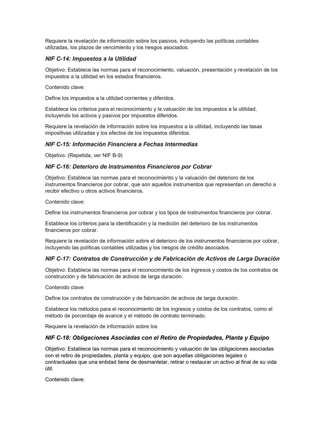 # RESUMEN DE LAS NORMAS DE INFORMACIÓN FINANCIERA.
## Serie NIF A: Marco conceptual
### NIF A-1: Estructura de las Normas de Información F