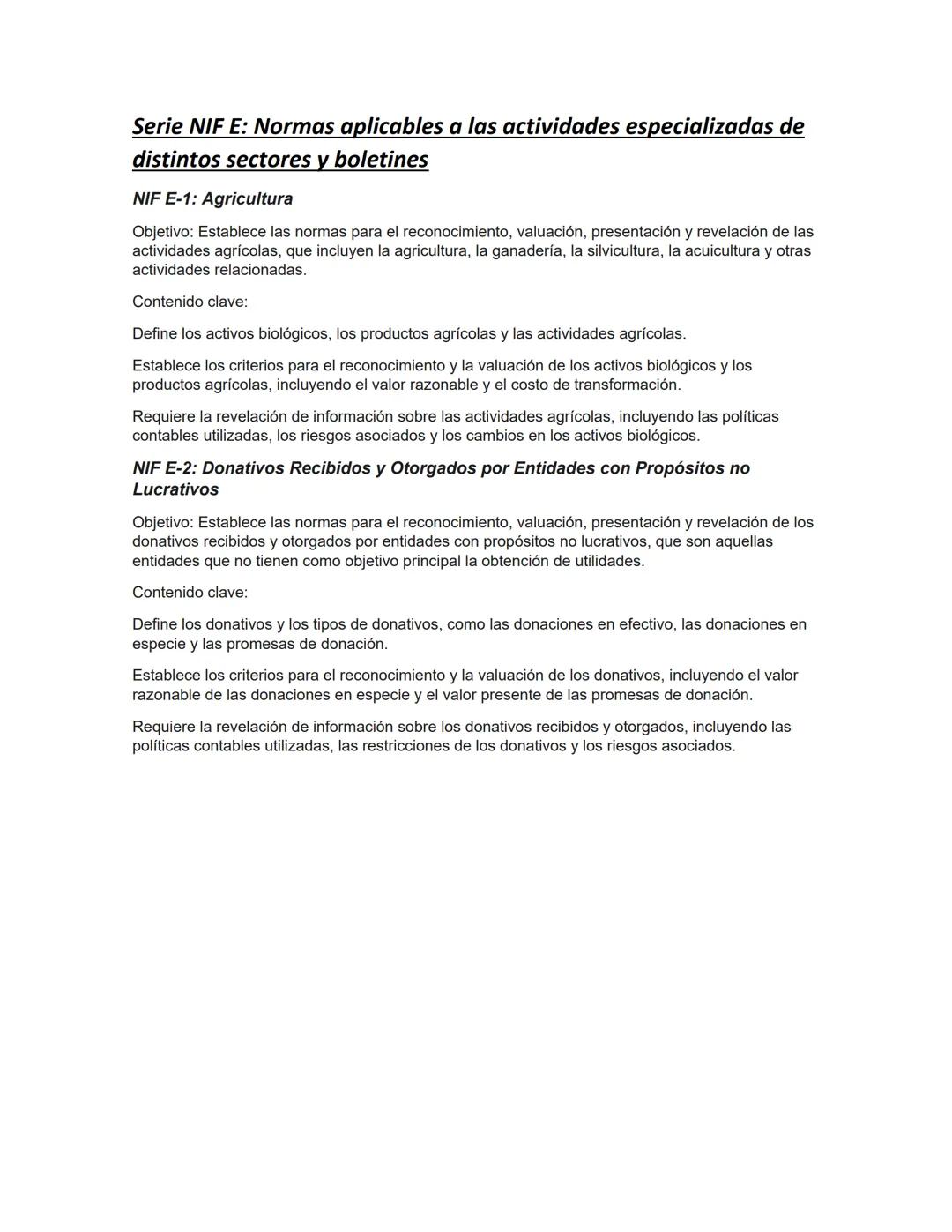 # RESUMEN DE LAS NORMAS DE INFORMACIÓN FINANCIERA.
## Serie NIF A: Marco conceptual
### NIF A-1: Estructura de las Normas de Información F