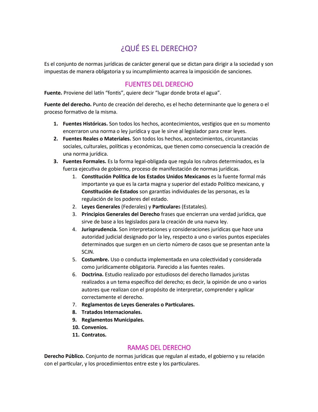# ¿QUÉ ES EL DERECHO?
Es el conjunto de normas jurídicas de carácter general que se dictan para dirigir a la sociedad y son
impuestas de ma