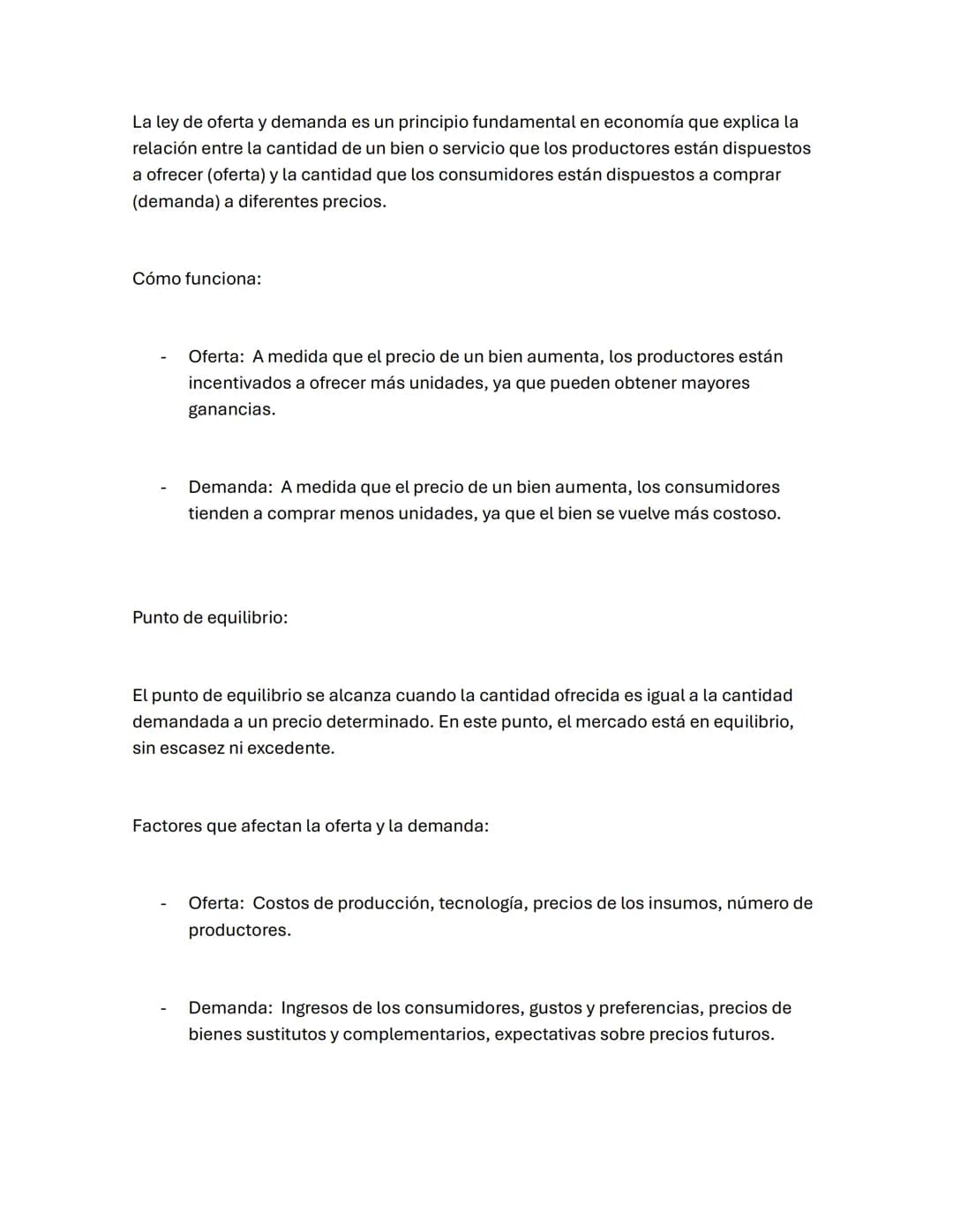 La ley de oferta y demanda es un principio fundamental en economía que explica la
relación entre la cantidad de un bien o servicio que los p